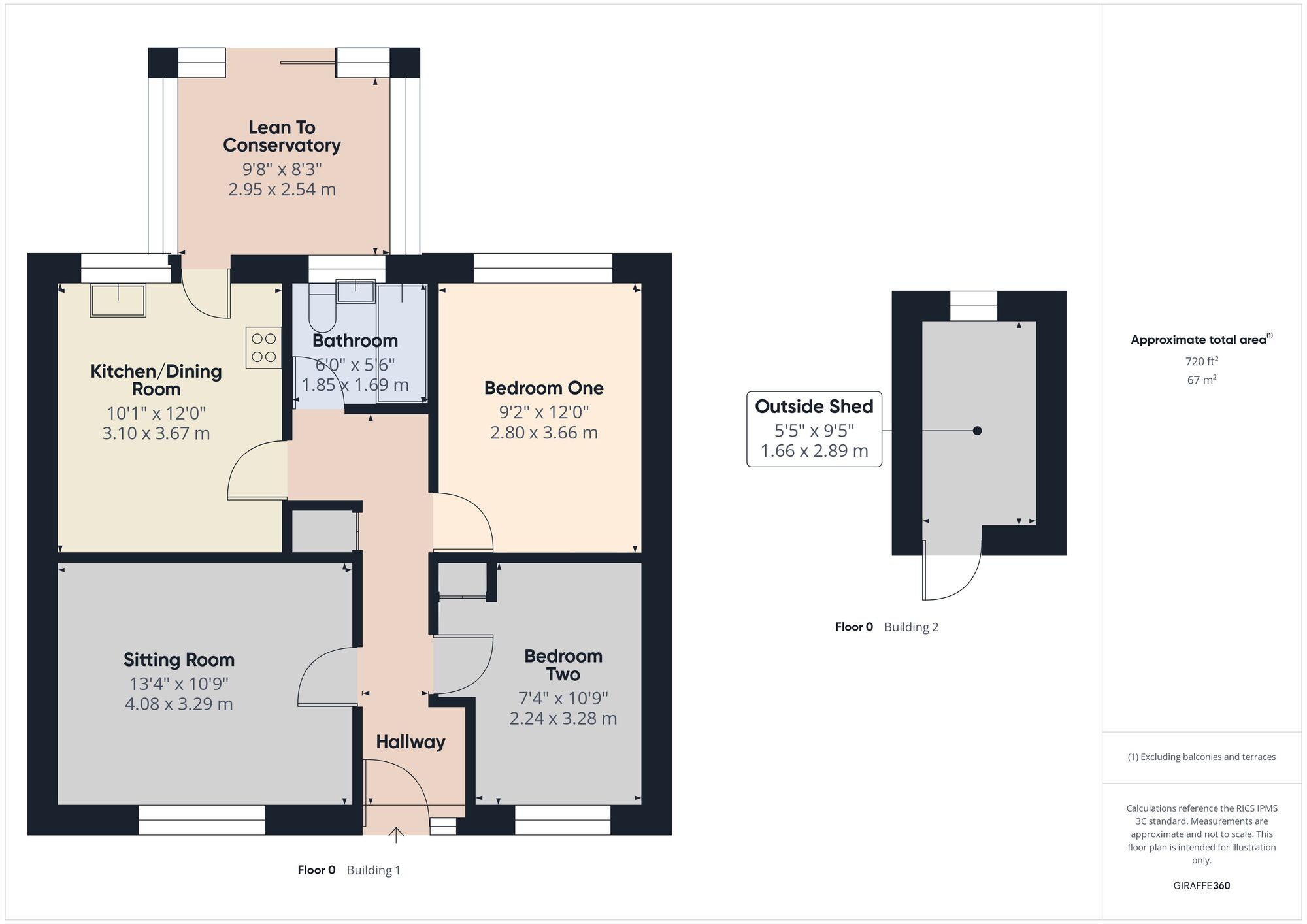 Floorplan of 2 bedroom Semi Detached Bungalow for sale, Eckweek Gardens, Peasedown St. John, Somerset, BA2