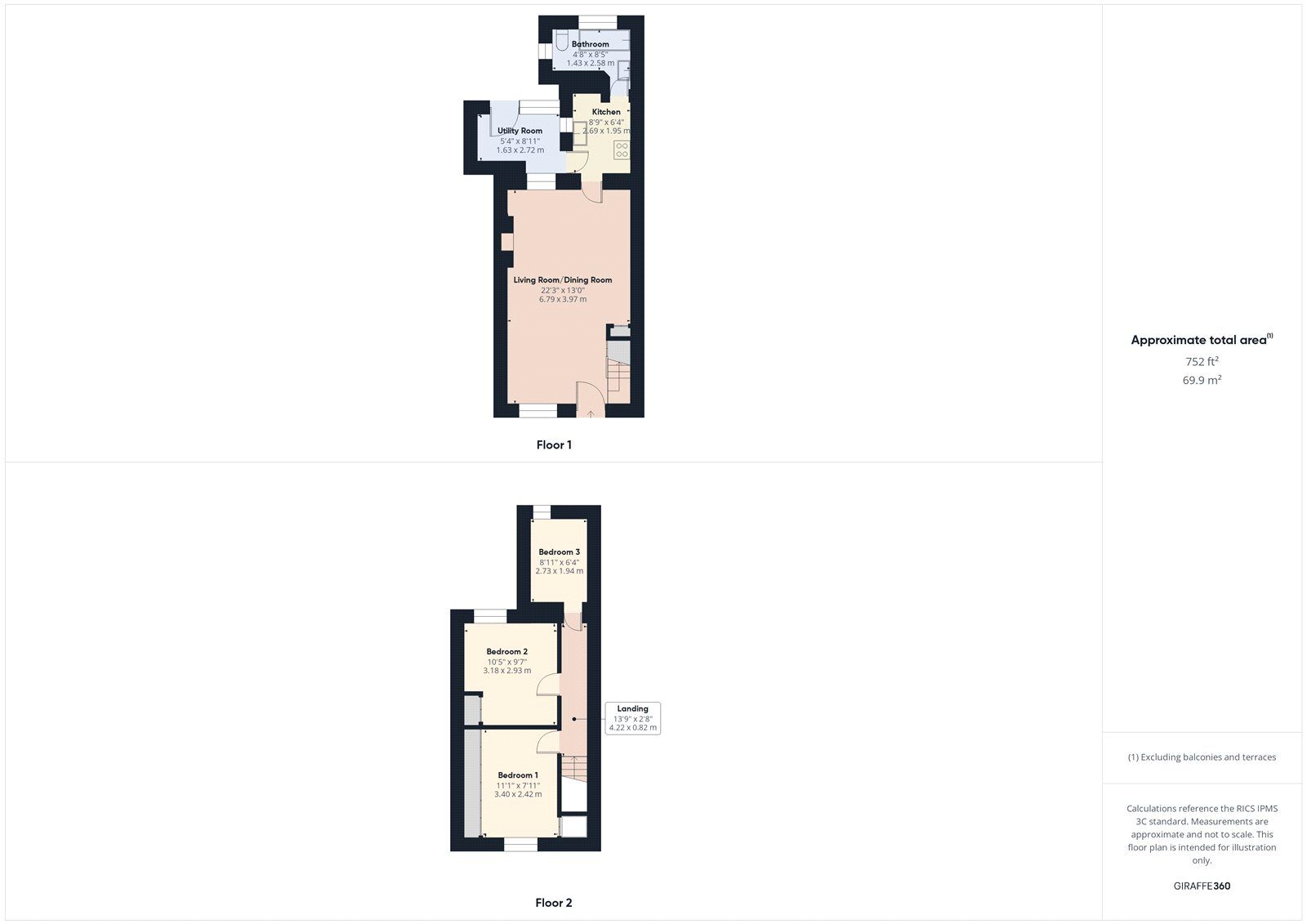Floorplan of 3 bedroom  House to rent, Linkmead, Stratton-on-the-Fosse, Somerset, BA3