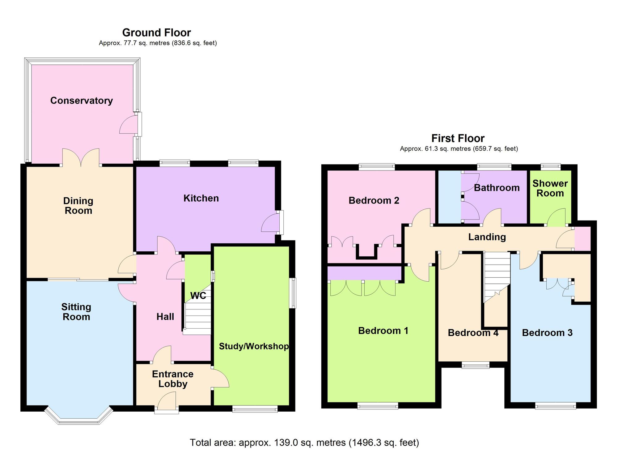 Floorplan of 4 bedroom Detached House for sale, Bath New Road, Radstock, Somerset, BA3