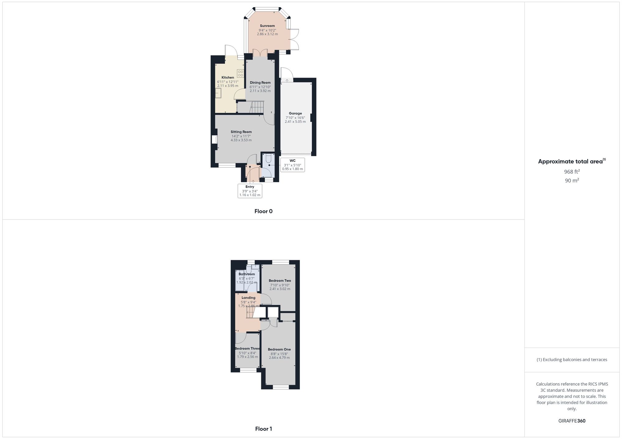 Floorplan of 3 bedroom Semi Detached House to rent, Maple Rise, Radstock, Somerset, BA3