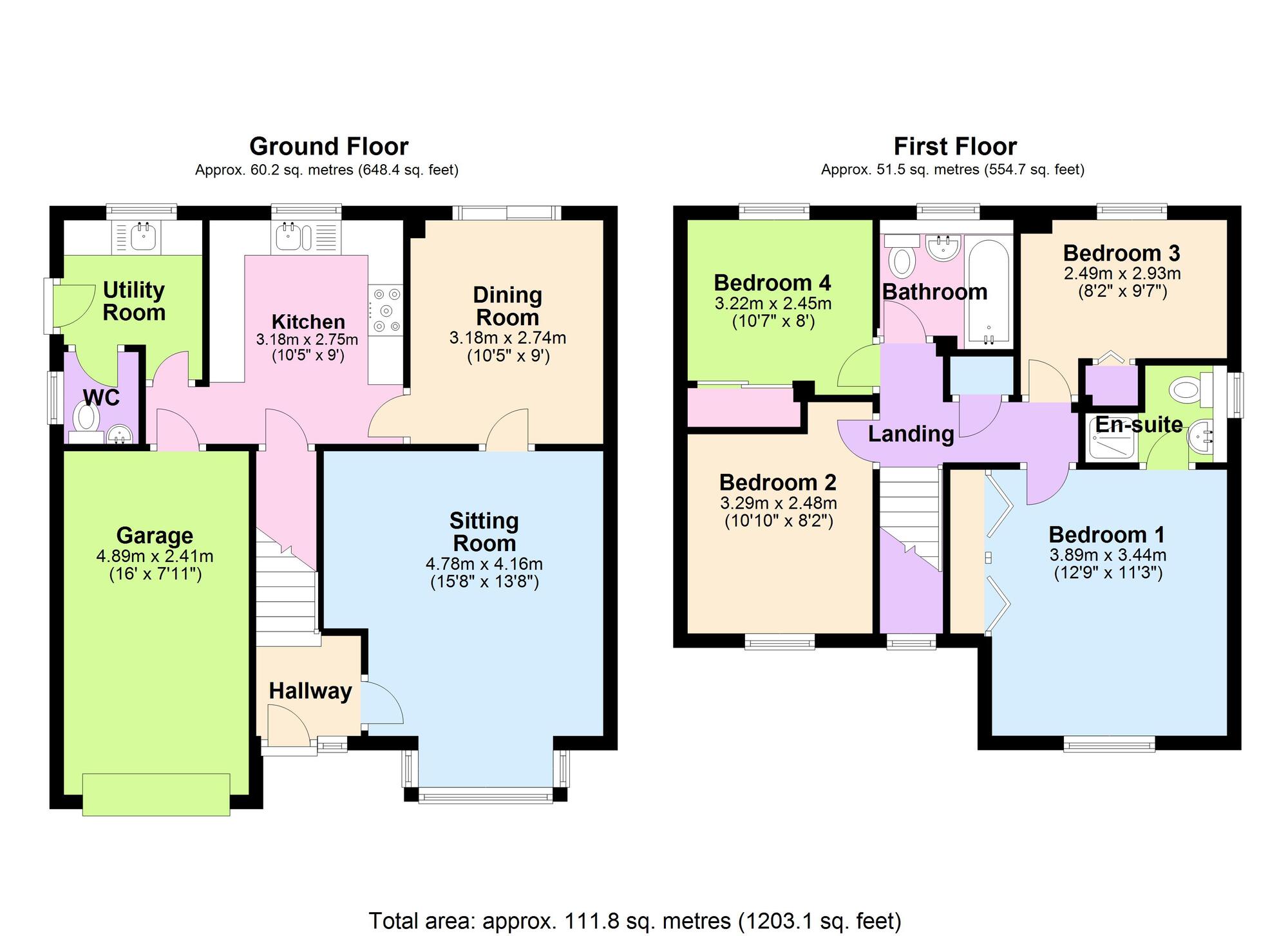 Floorplan of 4 bedroom Detached House for sale, Frenchfield Road, Peasedown St. John, Somerset, BA2