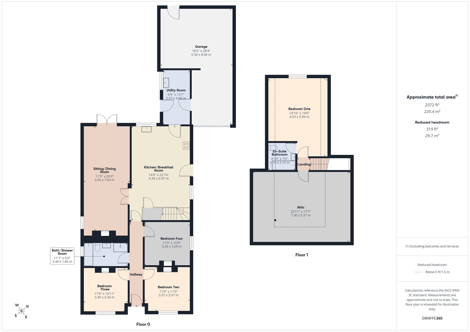 Floorplan of 4 bedroom Detached Bungalow for sale, Fosseway South, Midsomer Norton, Somerset, BA3