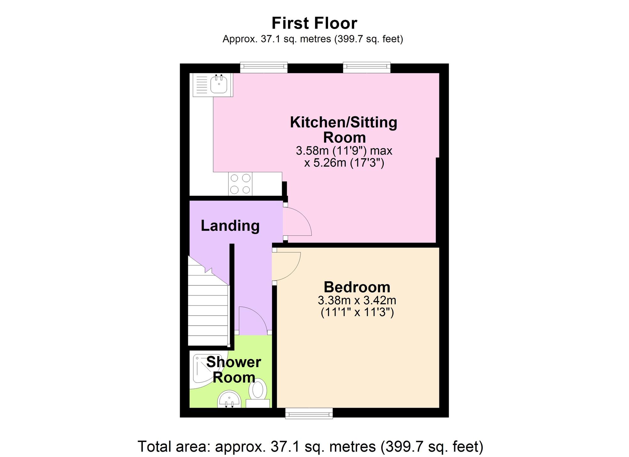 Floorplan of  Flat to rent, Northfield, Radstock, Somerset, BA3