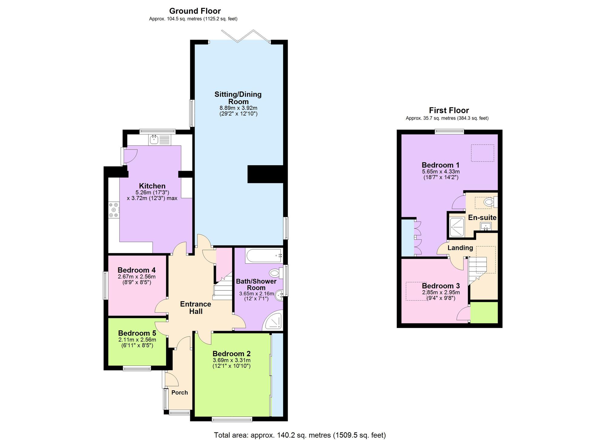 Floorplan of 5 bedroom Detached Bungalow for sale, Wells Road, Westfield, Somerset, BA3