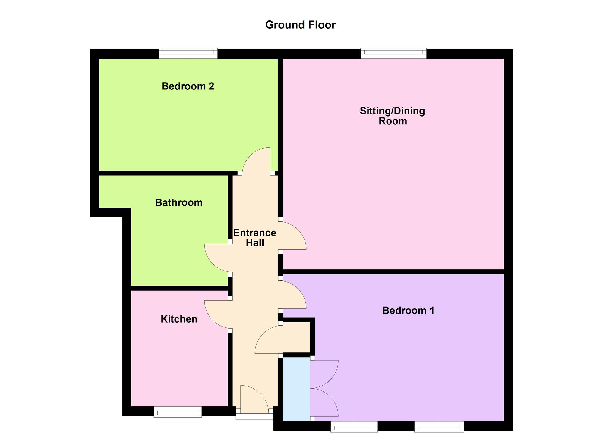 Floorplan of 2 bedroom Flat to rent, Tyning Hill, Radstock, Somerset, BA3