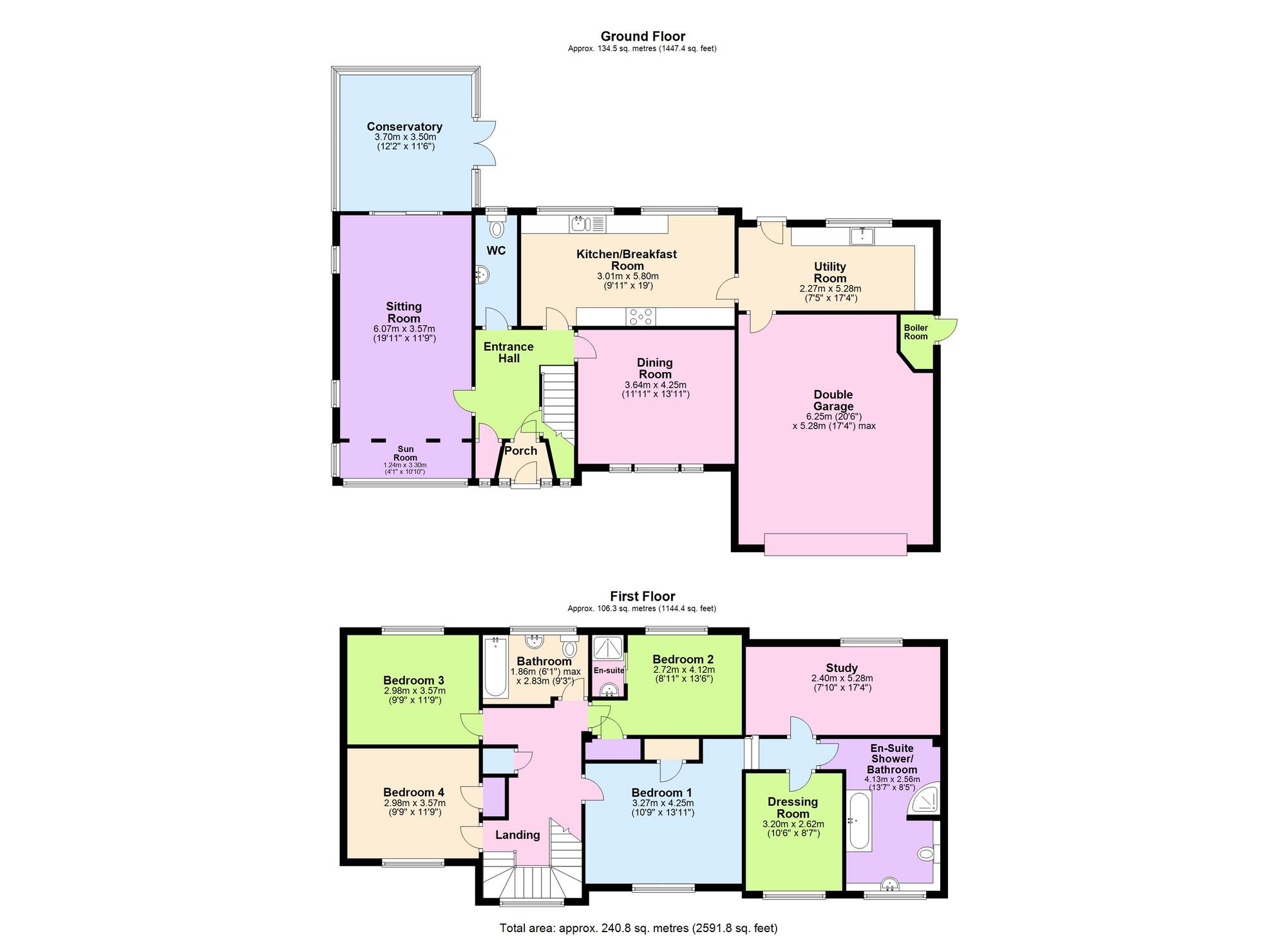 Floorplan of 4 bedroom Detached House for sale, Boxbury Hill, Paulton, Somerset, BS39