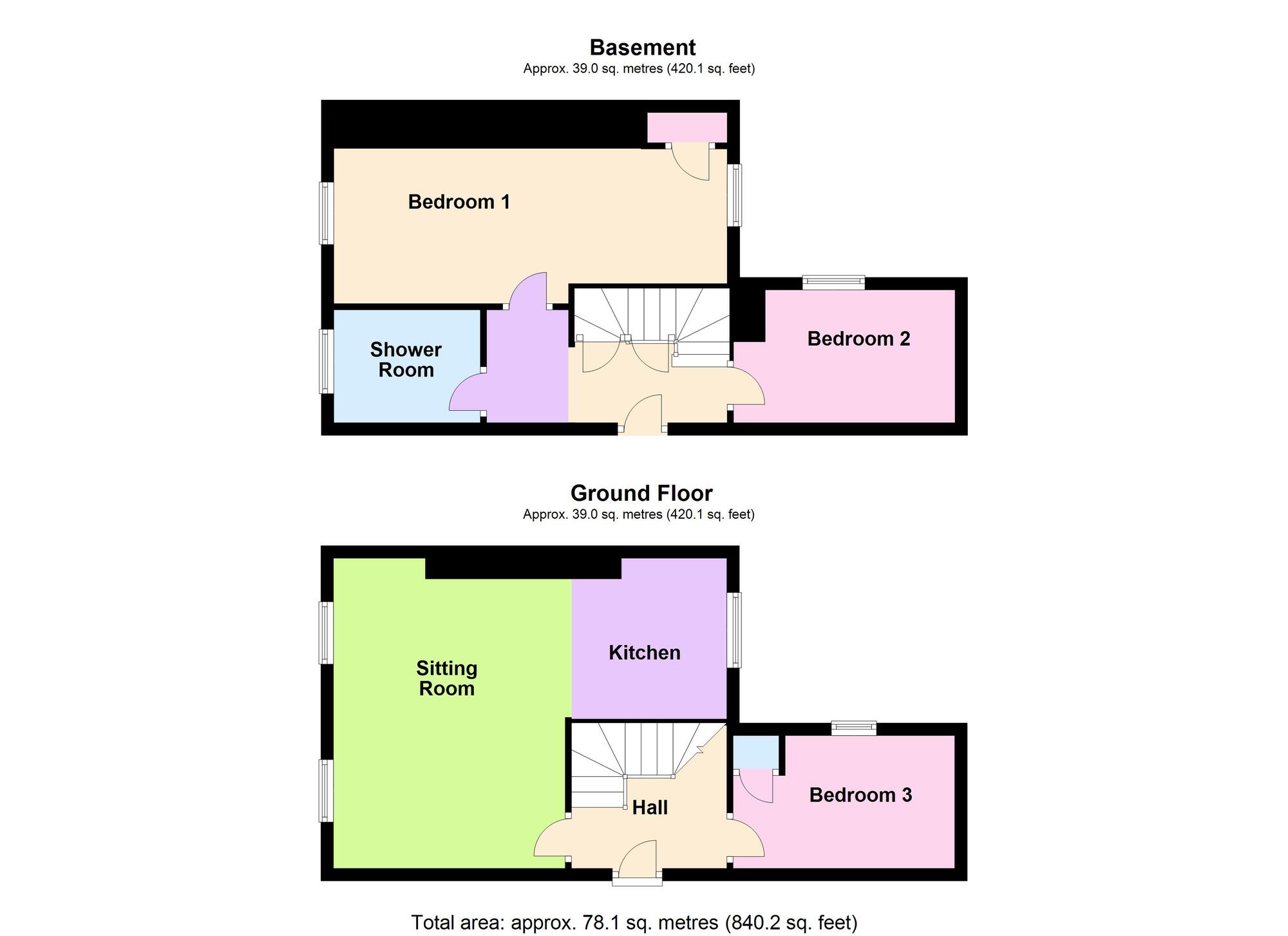 Floorplan of 3 bedroom Flat to rent, Fountain Buildings, Bath, Somerset, BA1