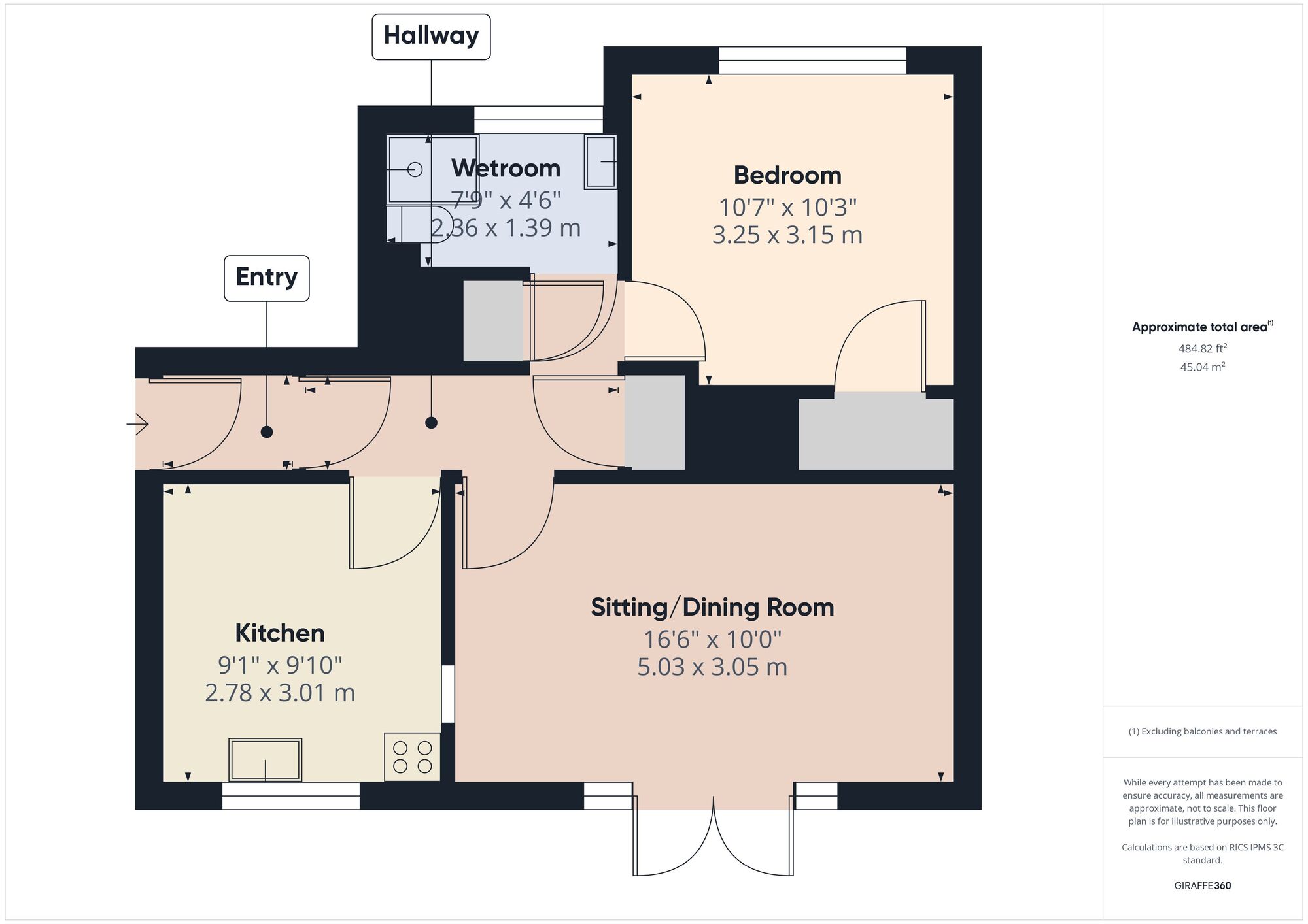Floorplan of 1 bedroom  Flat for sale, Hillside Crescent, Midsomer Norton, Somerset, BA3