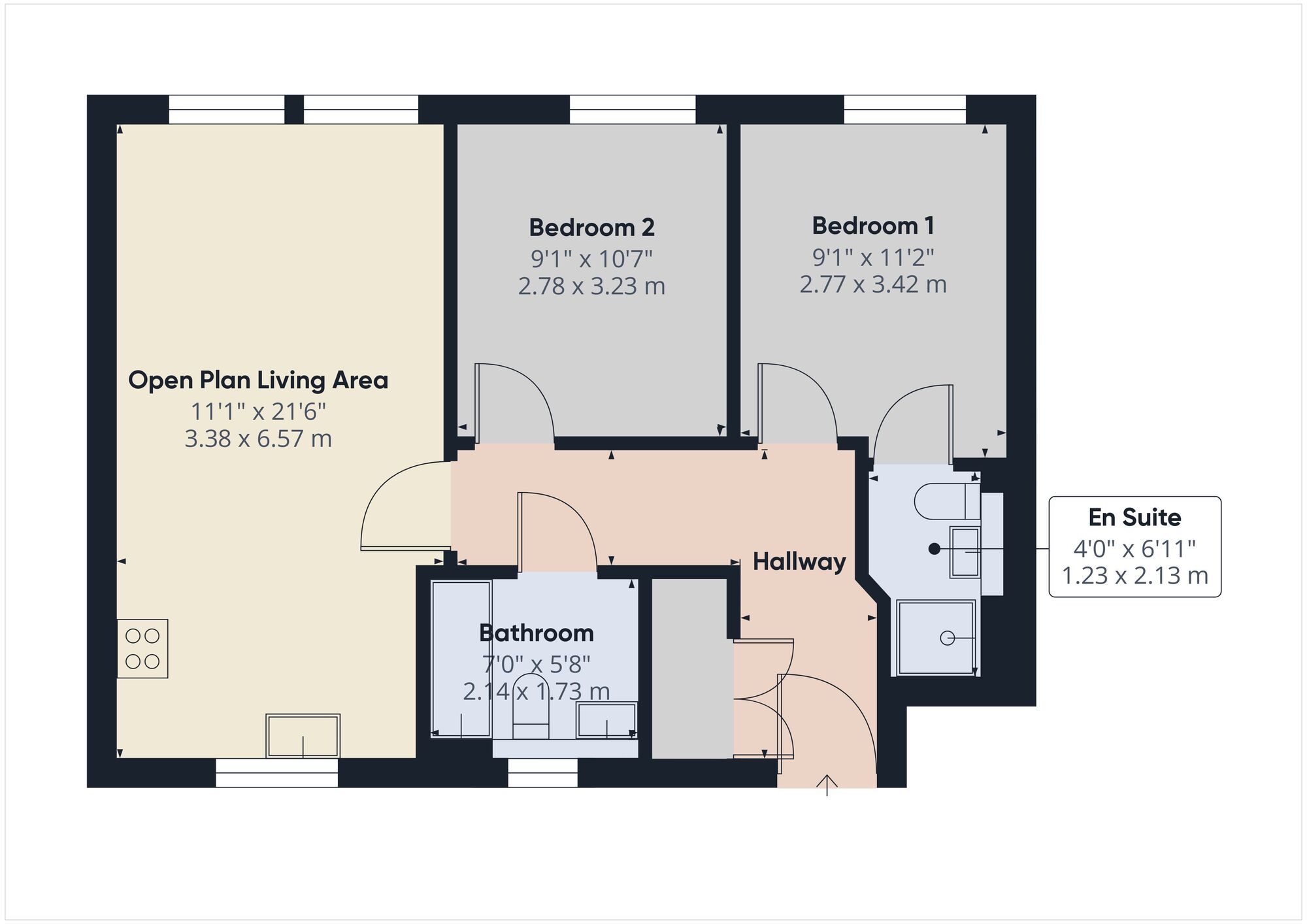 Floorplan of 2 bedroom Flat to rent, Frome Road, Radstock, Somerset, BA3