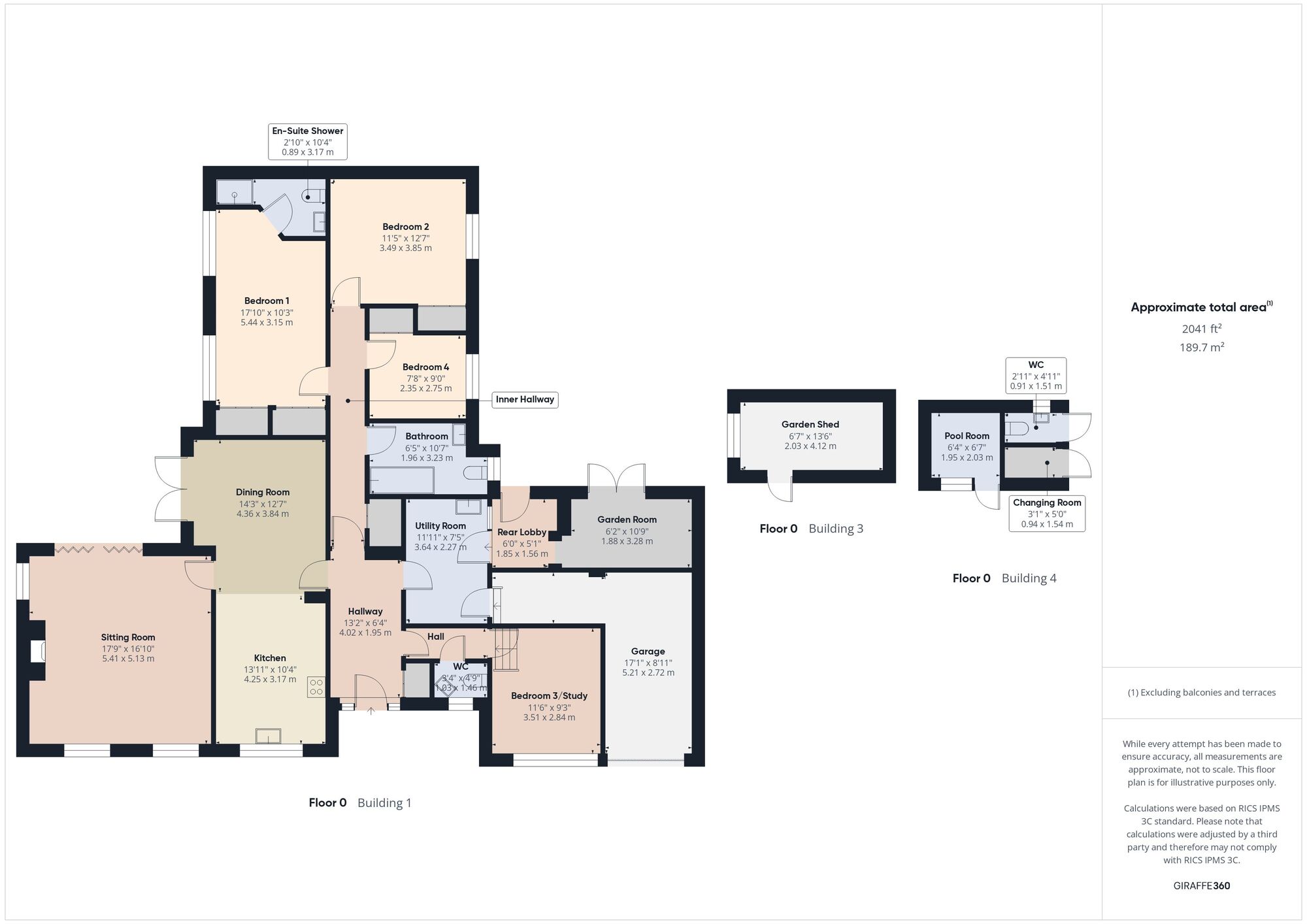 Floorplan of 4 bedroom Detached Bungalow for sale, Downside Close, Chilcompton, Somerset, BA3