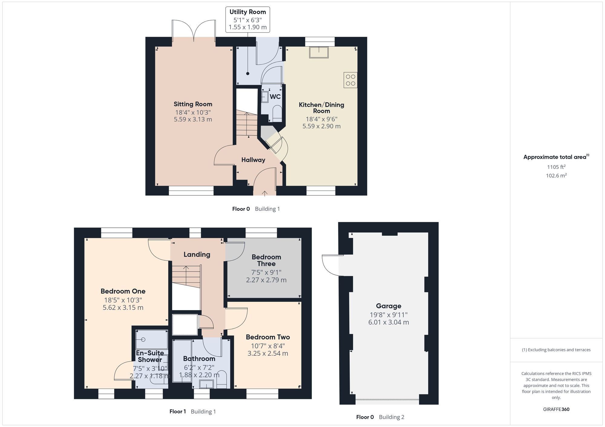 Floorplan of 3 bedroom Detached House for sale, Orchid Way, Writhlington, Somerset, BA3