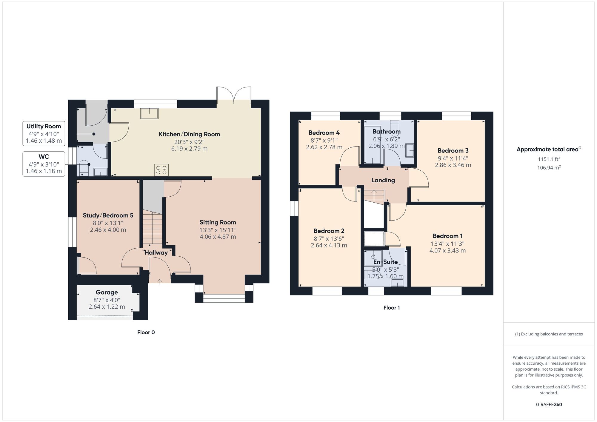 Floorplan of 4 bedroom Detached House for sale, Spencer Drive, Midsomer Norton, Somerset, BA3
