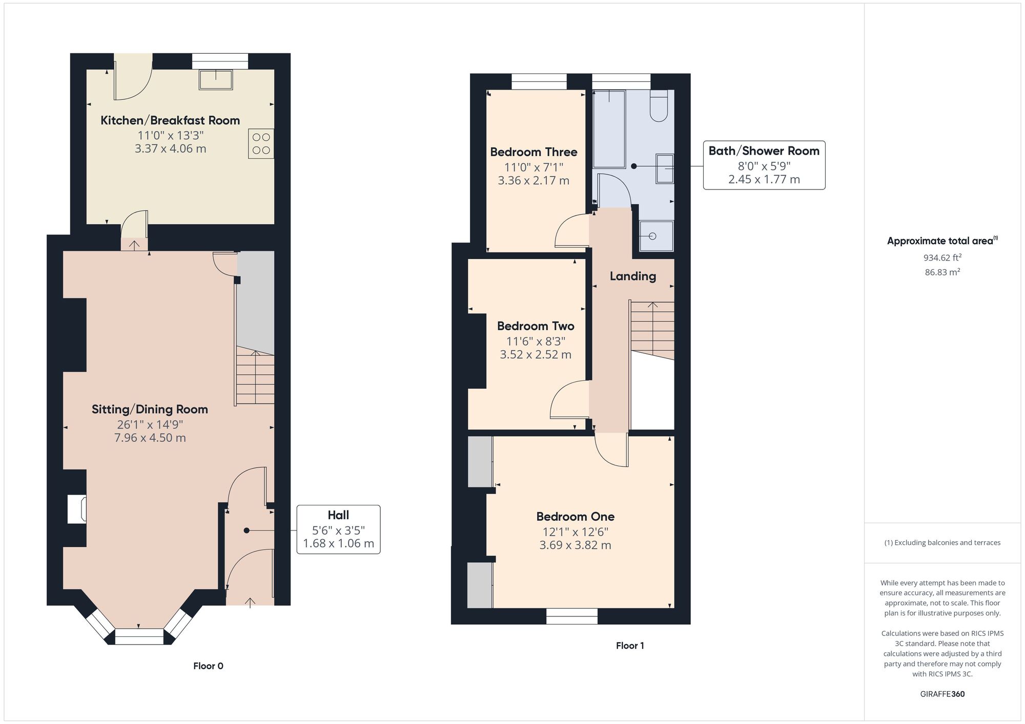 Floorplan of 3 bedroom Mid Terrace House for sale, Bath Road, Paulton, Somerset, BS39