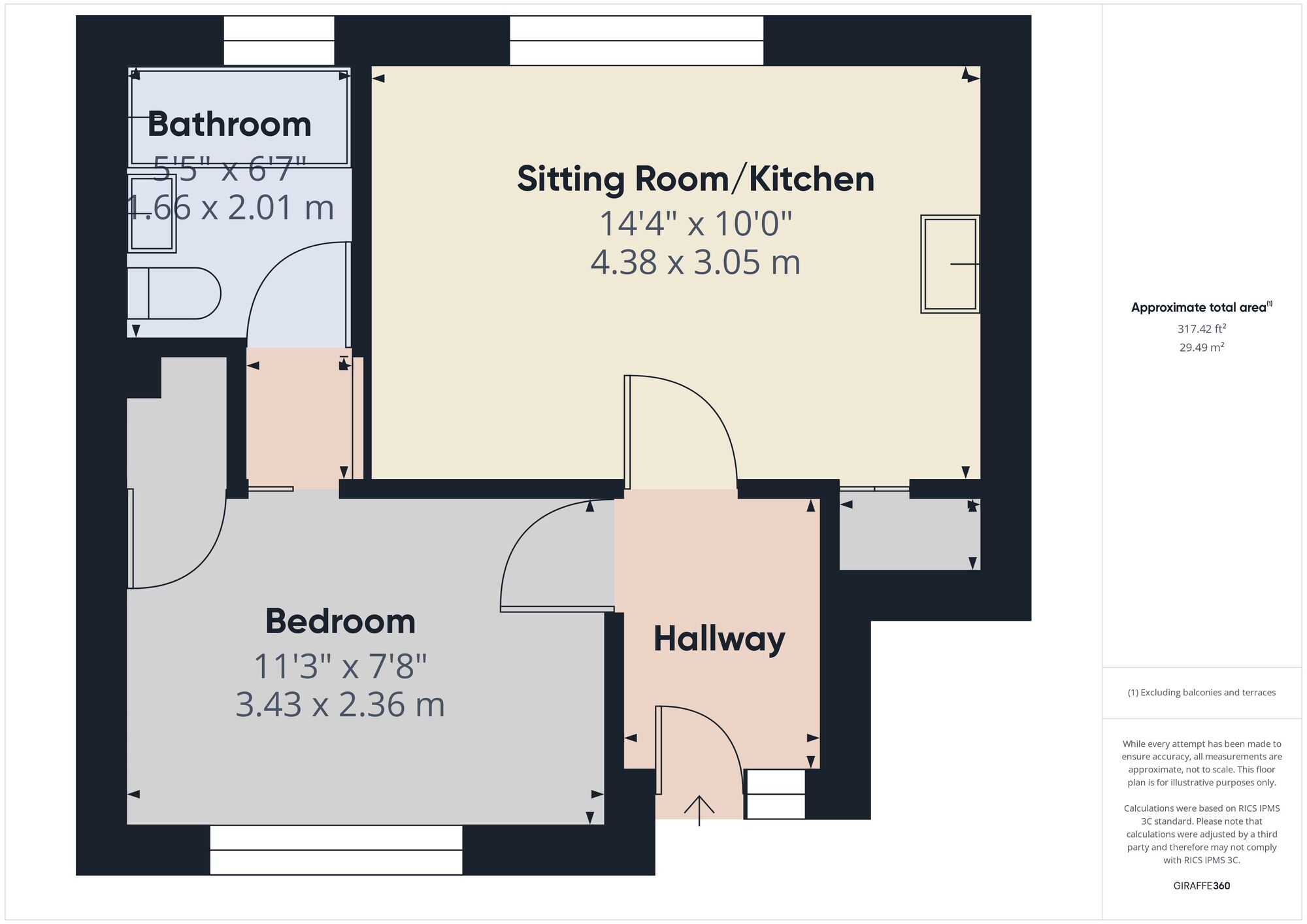 Floorplan of 1 bedroom  Flat for sale, The Street, Chew Stoke, Somerset, BS40