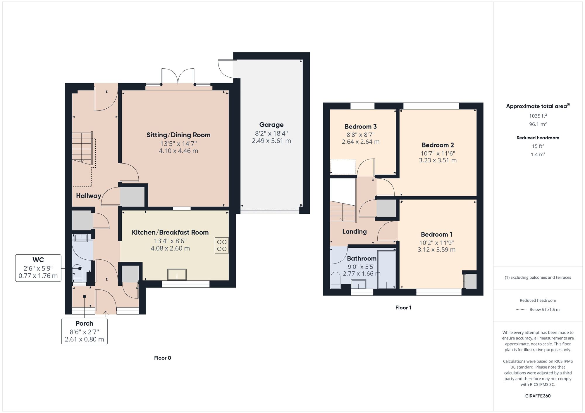 Floorplan of 3 bedroom Semi Detached House for sale, Magdalene Road, Radstock, Somerset, BA3