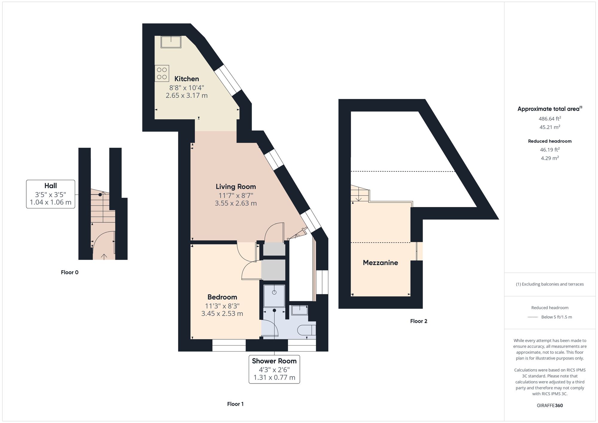 Floorplan of 1 bedroom  Flat for sale, High Street, Midsomer Norton, Somerset, BA3