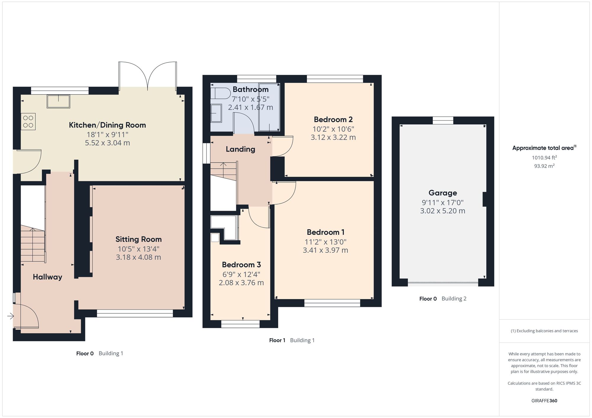 Floorplan of 3 bedroom Semi Detached House for sale, Charlton Park, Midsomer Norton, Somerset, BA3