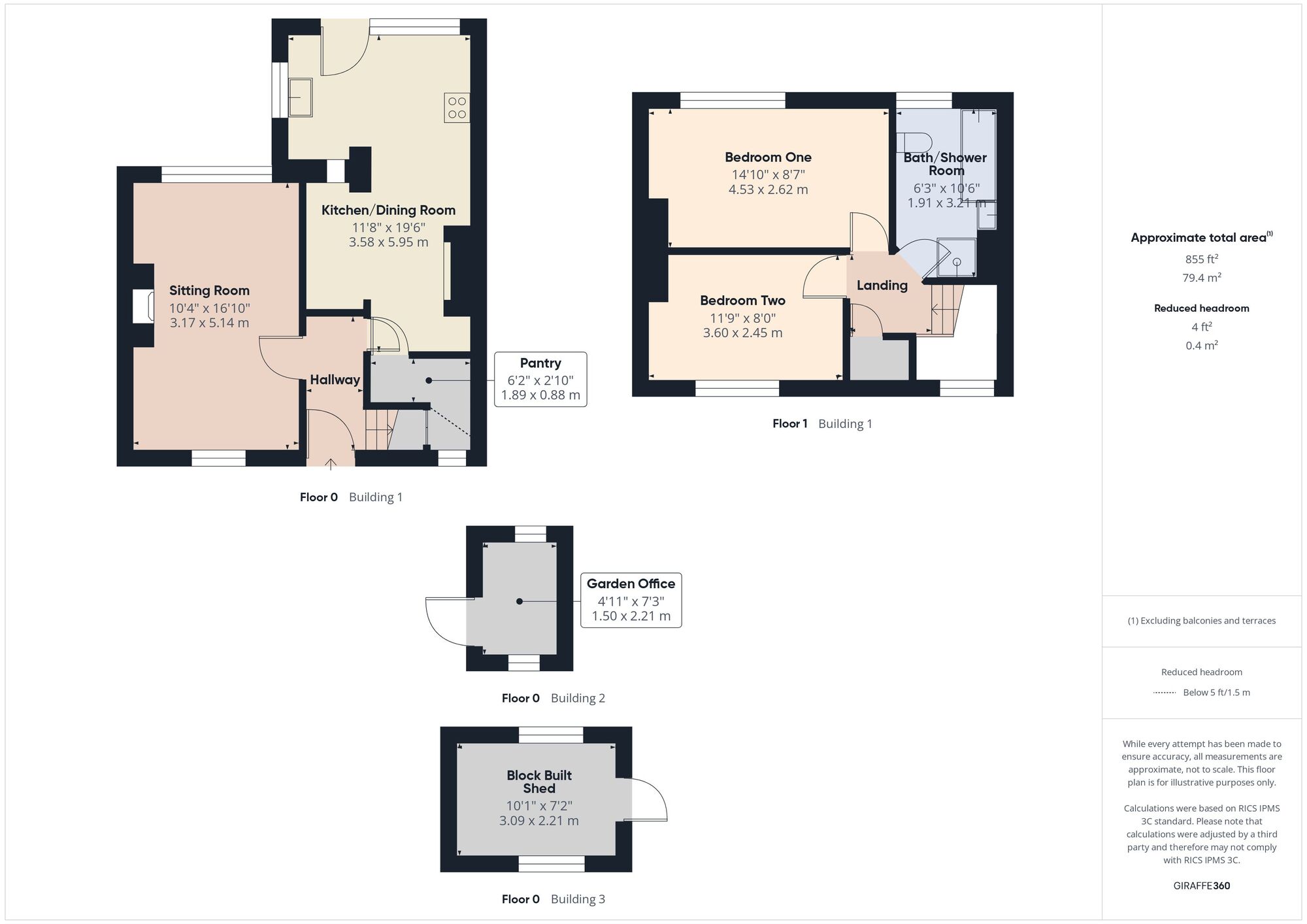 Floorplan of 2 bedroom Semi Detached House for sale, Fairfield, Tunley, Somerset, BA2