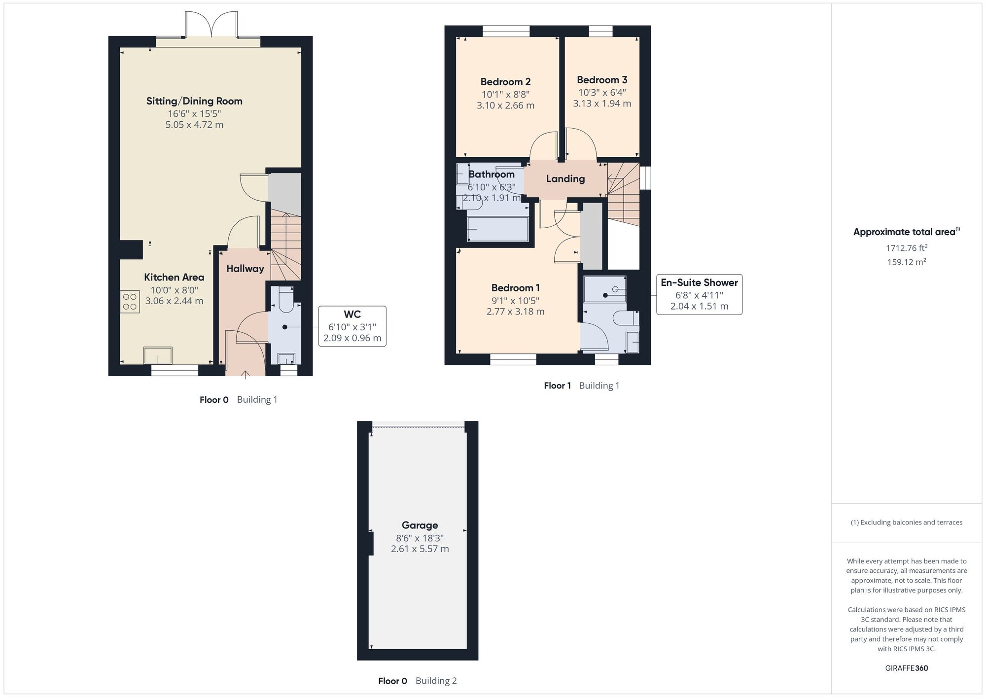 Floorplan of 3 bedroom End Terrace House for sale, Bindery Walk, Paulton, Somerset, BS39