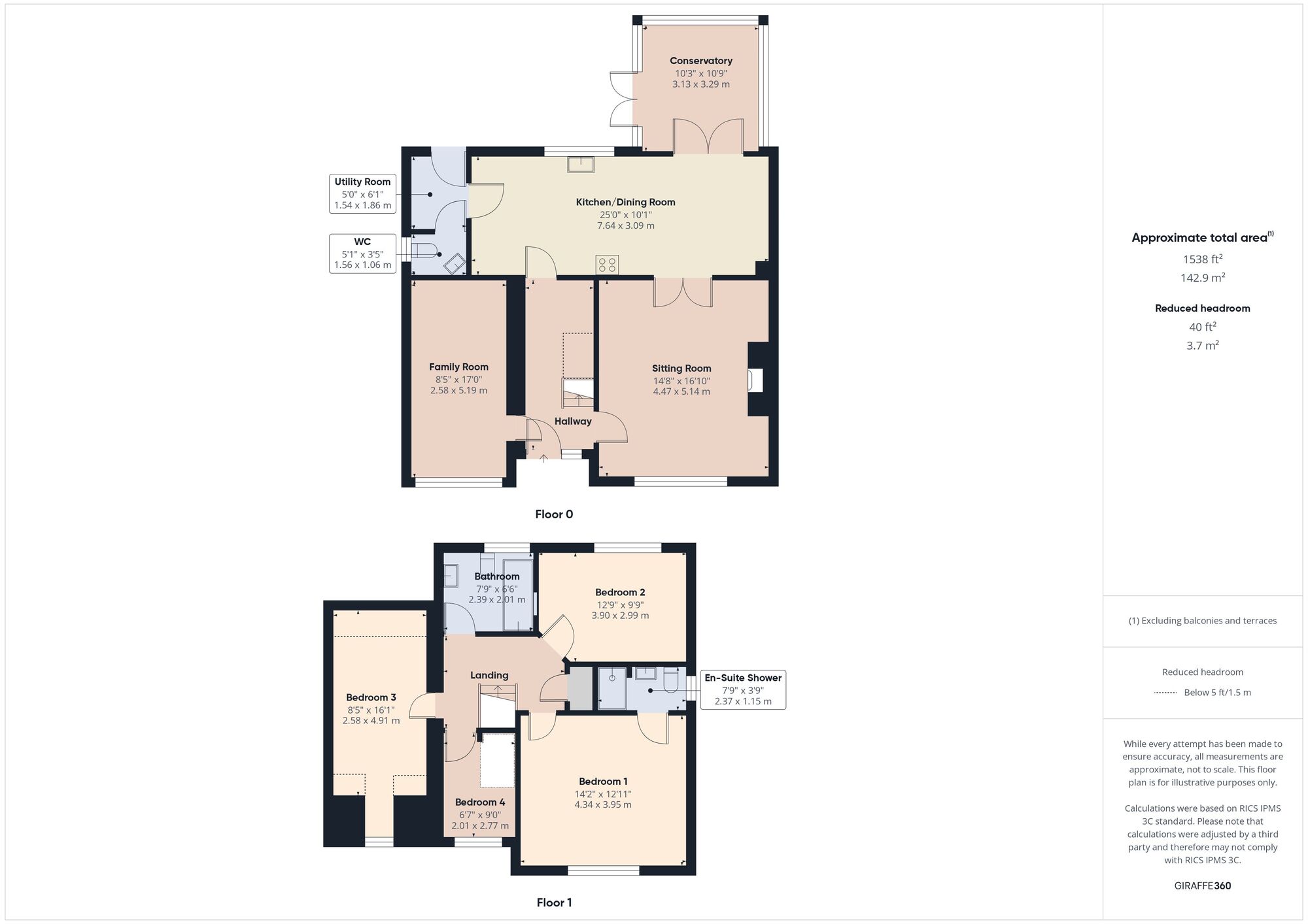 Floorplan of 4 bedroom Detached House for sale, Winterfield Close, Paulton, Somerset, BS39