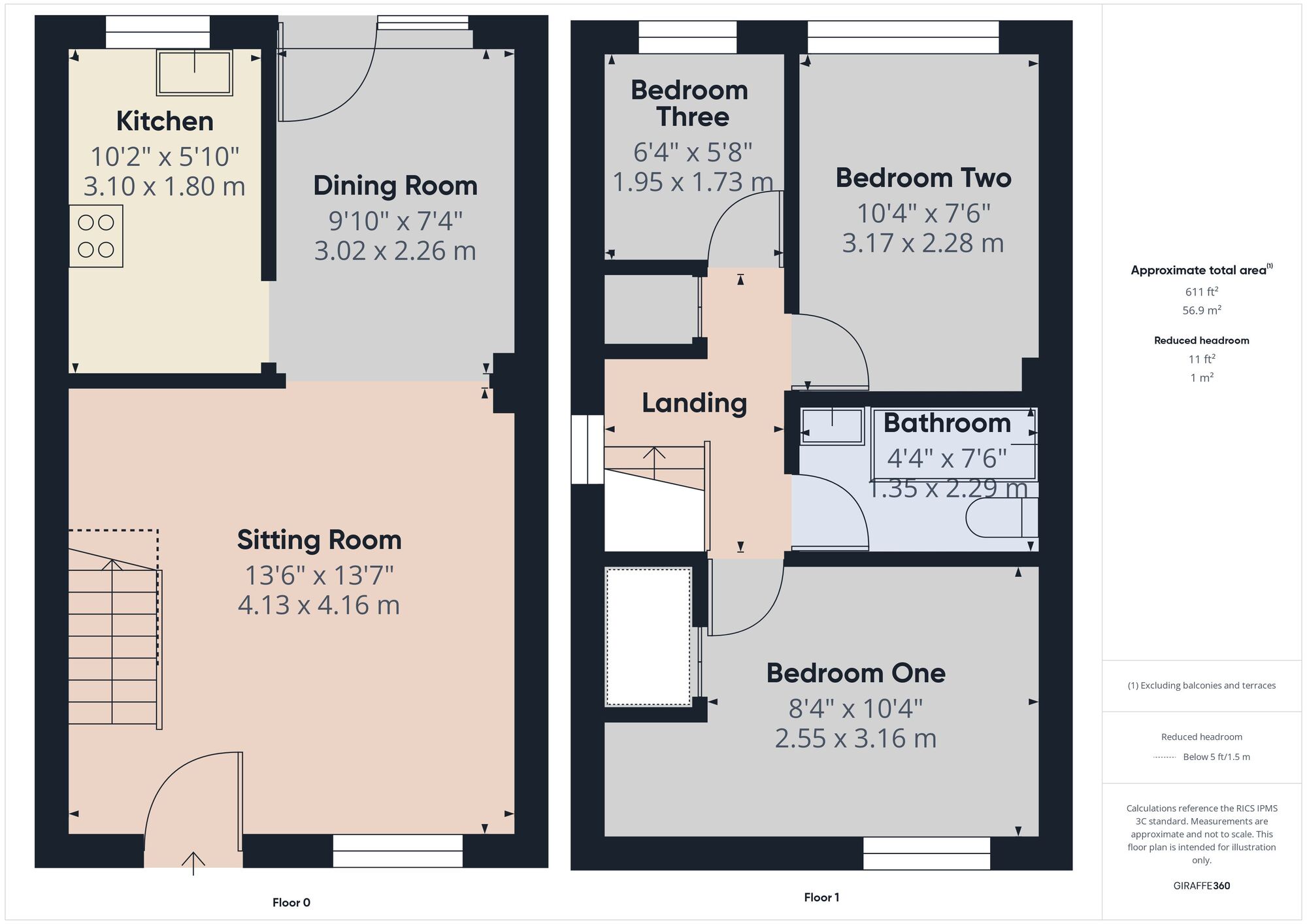 Floorplan of 3 bedroom Semi Detached House for sale, Waterloo Road, Radstock, Somerset, BA3