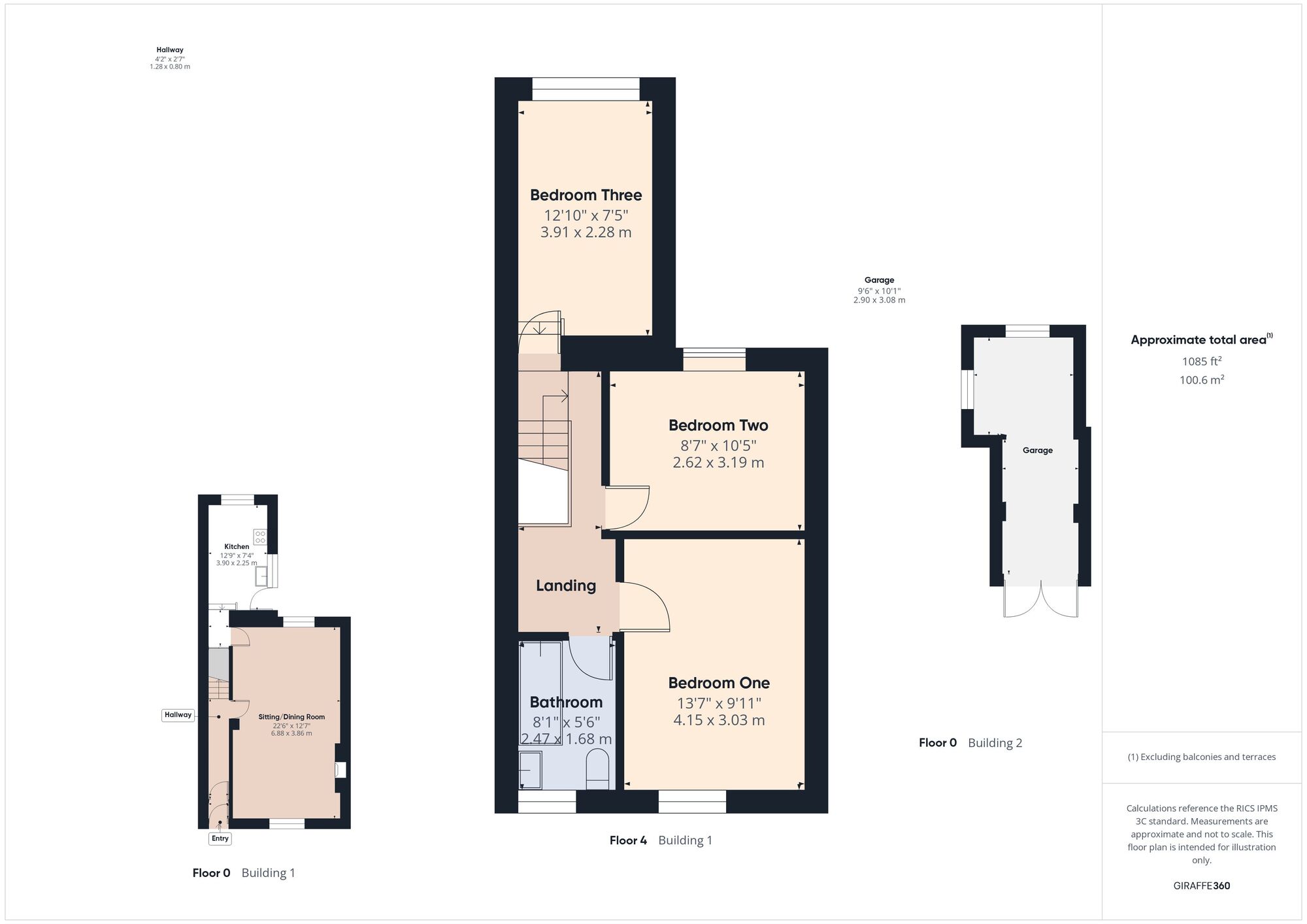 Floorplan of 3 bedroom Mid Terrace House for sale, Wells Road, Chilcompton, Somerset, BA3