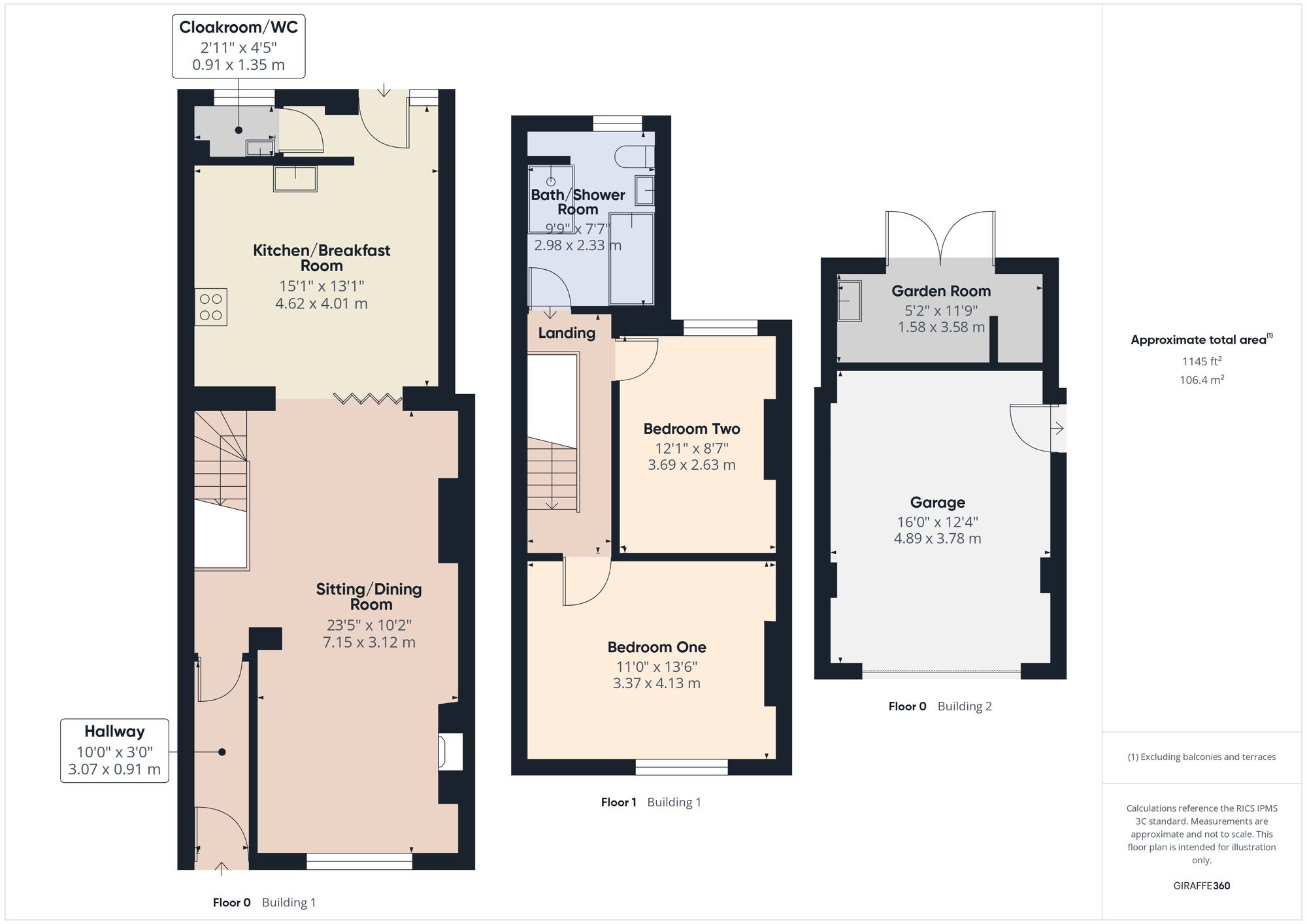 Floorplan of 2 bedroom Mid Terrace House to rent, Lansdown View, Timsbury, Somerset, BA2