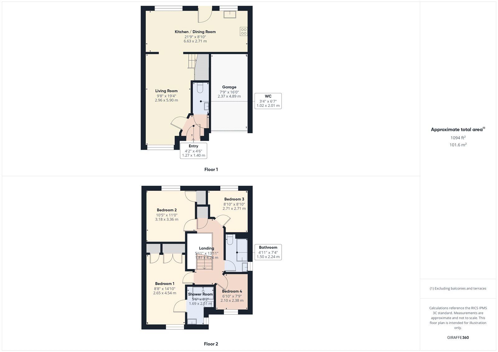 Floorplan of 4 bedroom Detached House for sale, Twelve Acres Close, Paulton, Somerset, BS39