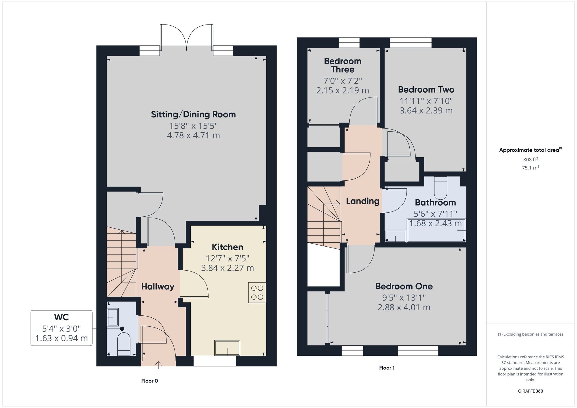 Floorplan of 3 bedroom End Terrace House for sale, High Street, High Littleton, Somerset, BS39