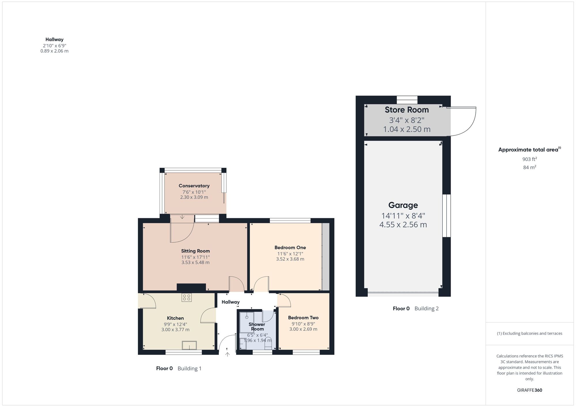 Floorplan of 2 bedroom Detached Bungalow for sale, Steam Mills, Midsomer Norton, Somerset, BA3
