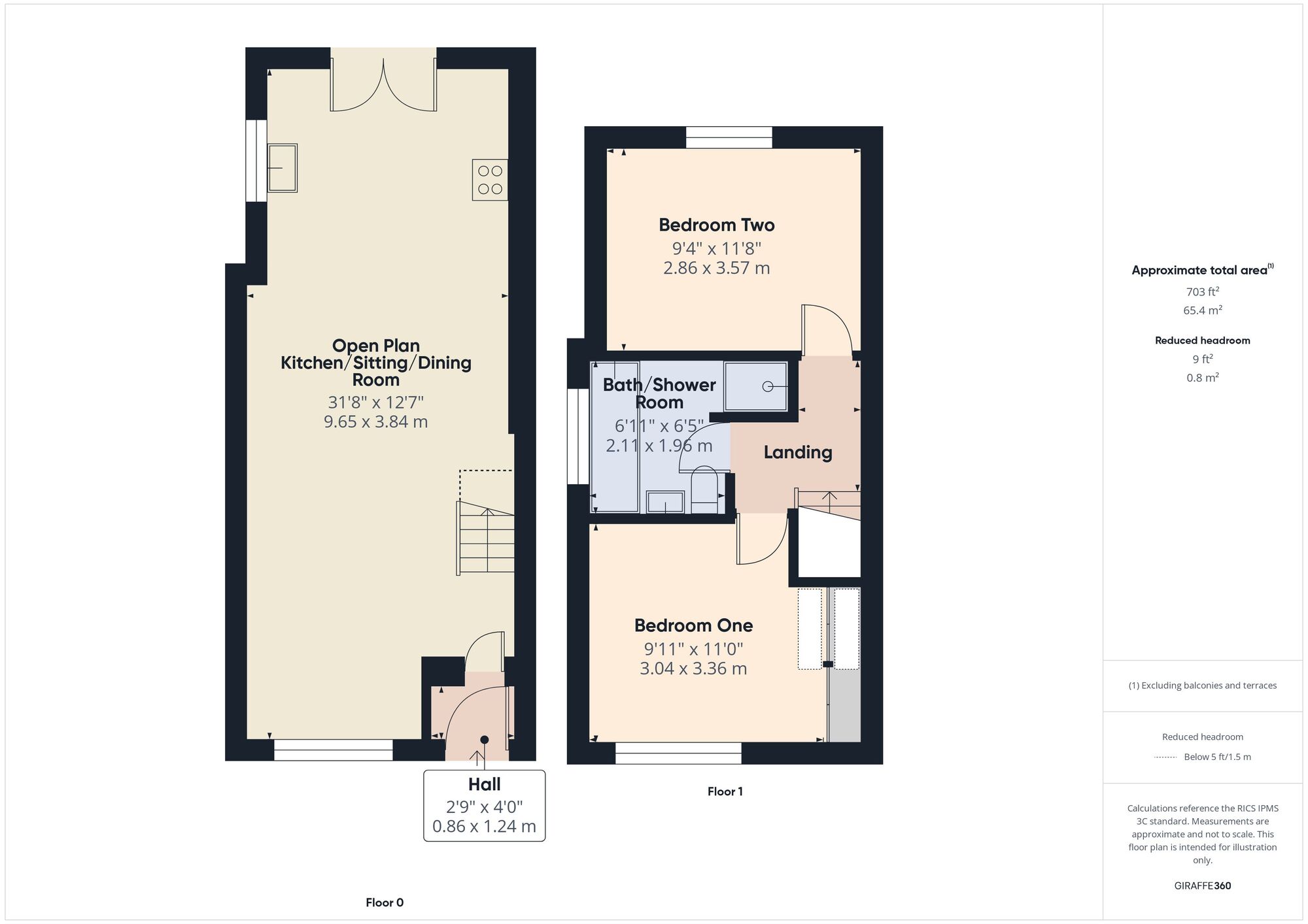 Floorplan of 2 bedroom Semi Detached House for sale, Wheelers Road, Midsomer Norton, Somerset, BA3