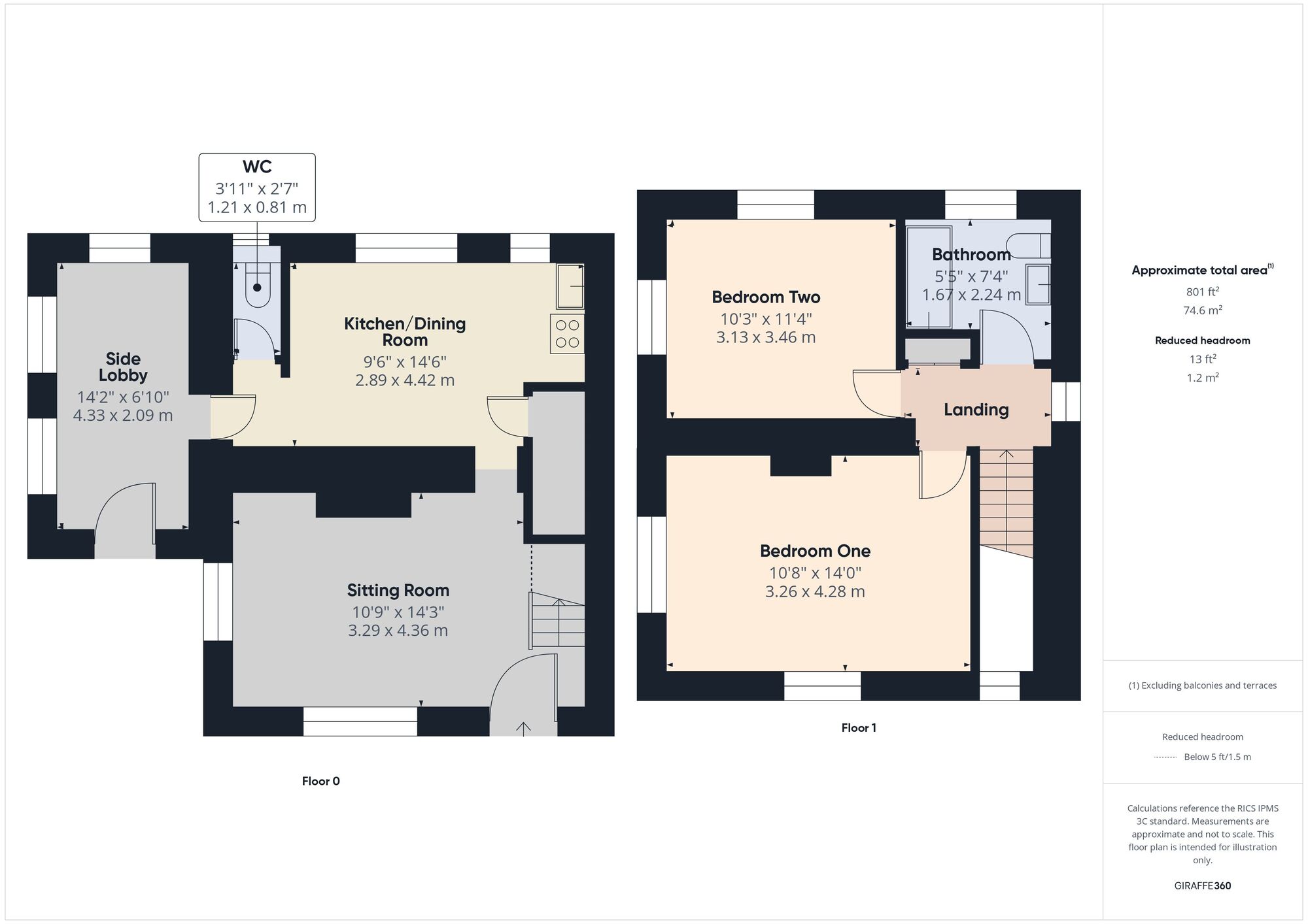 Floorplan of 2 bedroom Detached House to rent, Emborough, Radstock, Somerset, BA3