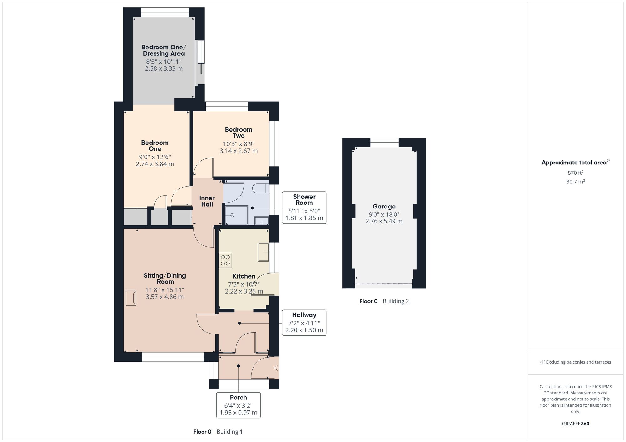 Floorplan of 2 bedroom Semi Detached Bungalow for sale, Bloomfield Lane, Paulton, Somerset, BS39