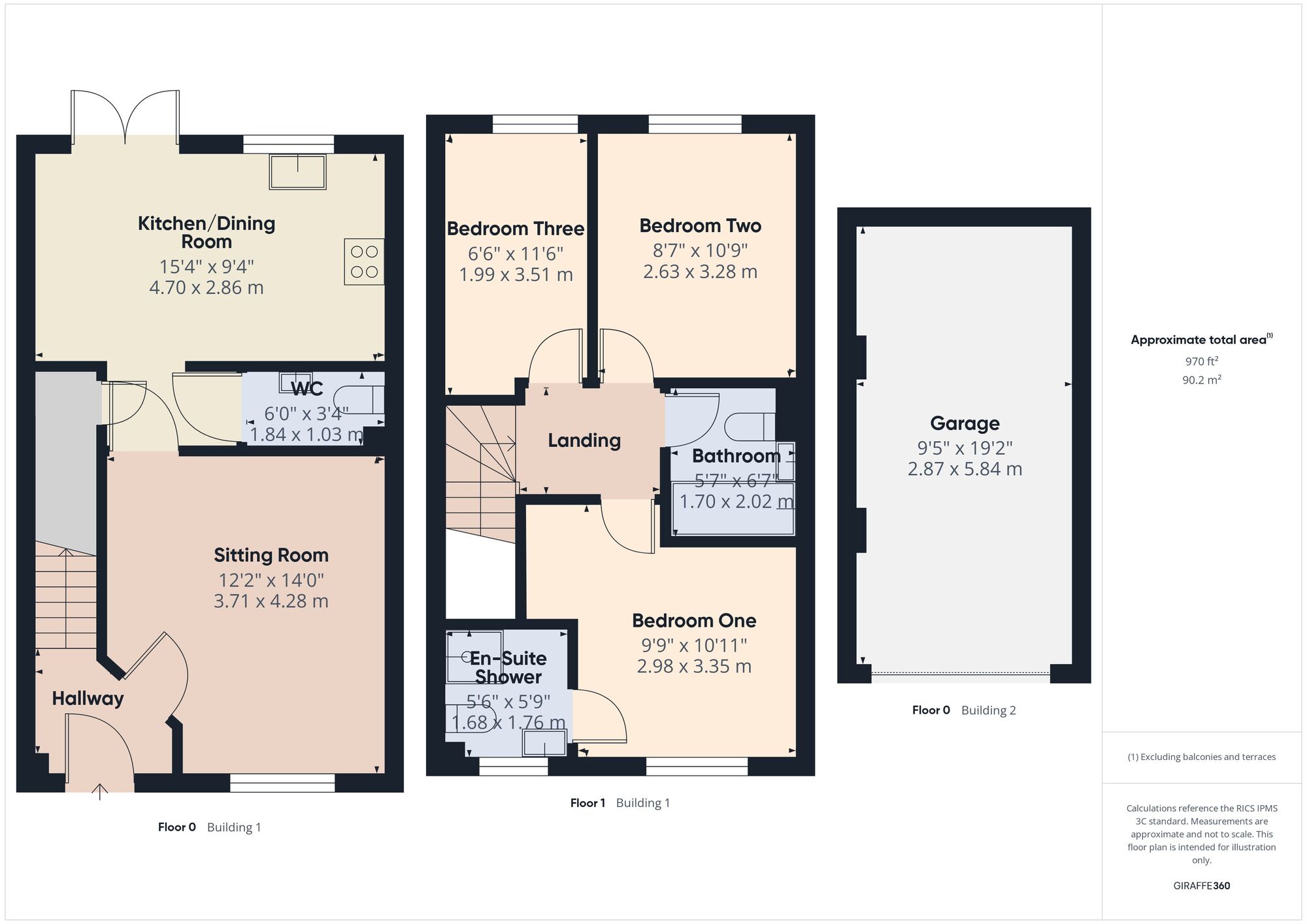 Floorplan of 3 bedroom Detached House for sale, Monger Lane, Midsomer Norton, Somerset, BA3
