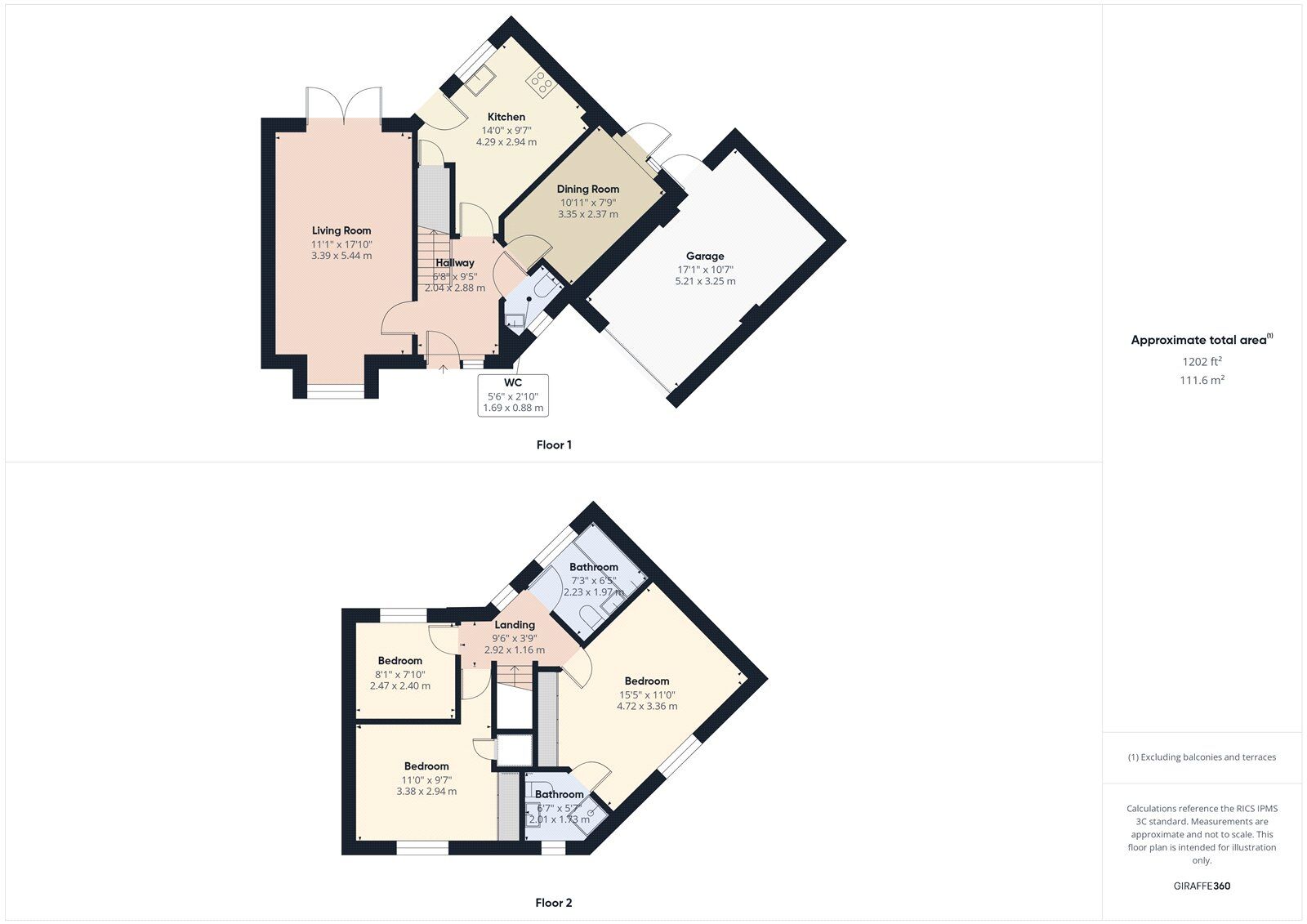 Floorplan of 3 bedroom Link Detached House for sale, Millards Hill, Midsomer Norton, Somerset, BA3