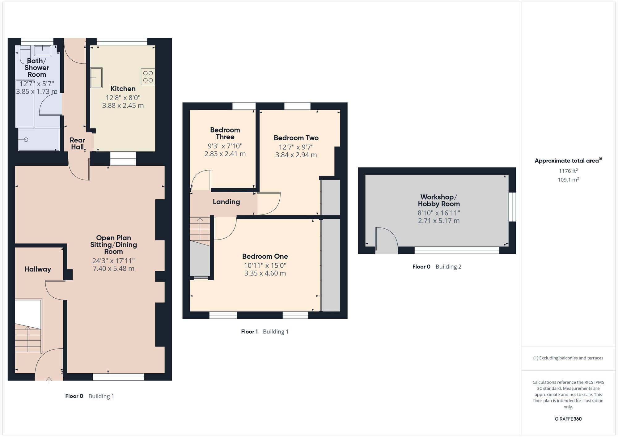 Floorplan of 3 bedroom Mid Terrace House for sale, Woodborough Road, Radstock, Somerset, BA3
