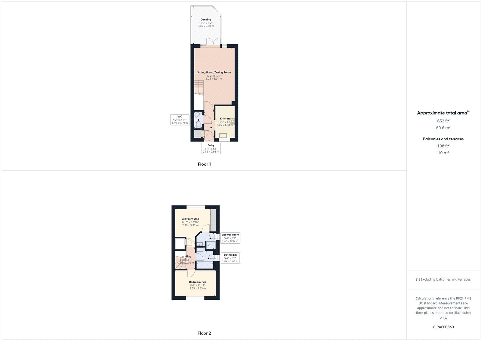 Floorplan of 2 bedroom End Terrace House for sale, Mendip Green, Midsomer Norton, Somerset, BA3