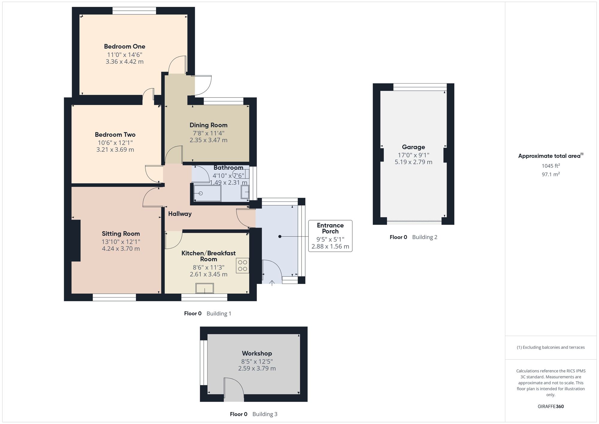Floorplan of 2 bedroom Semi Detached Bungalow for sale, Dymboro Avenue, Midsomer Norton, Somerset, BA3