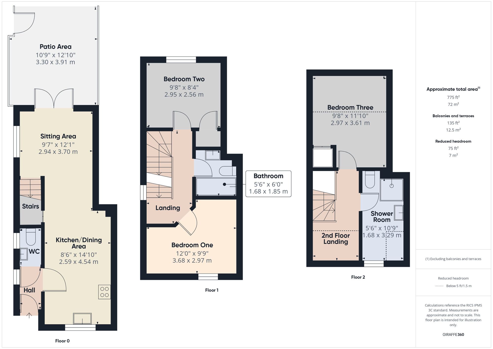 Floorplan of 3 bedroom Semi Detached House for sale, High Street, Midsomer Norton, Somerset, BA3