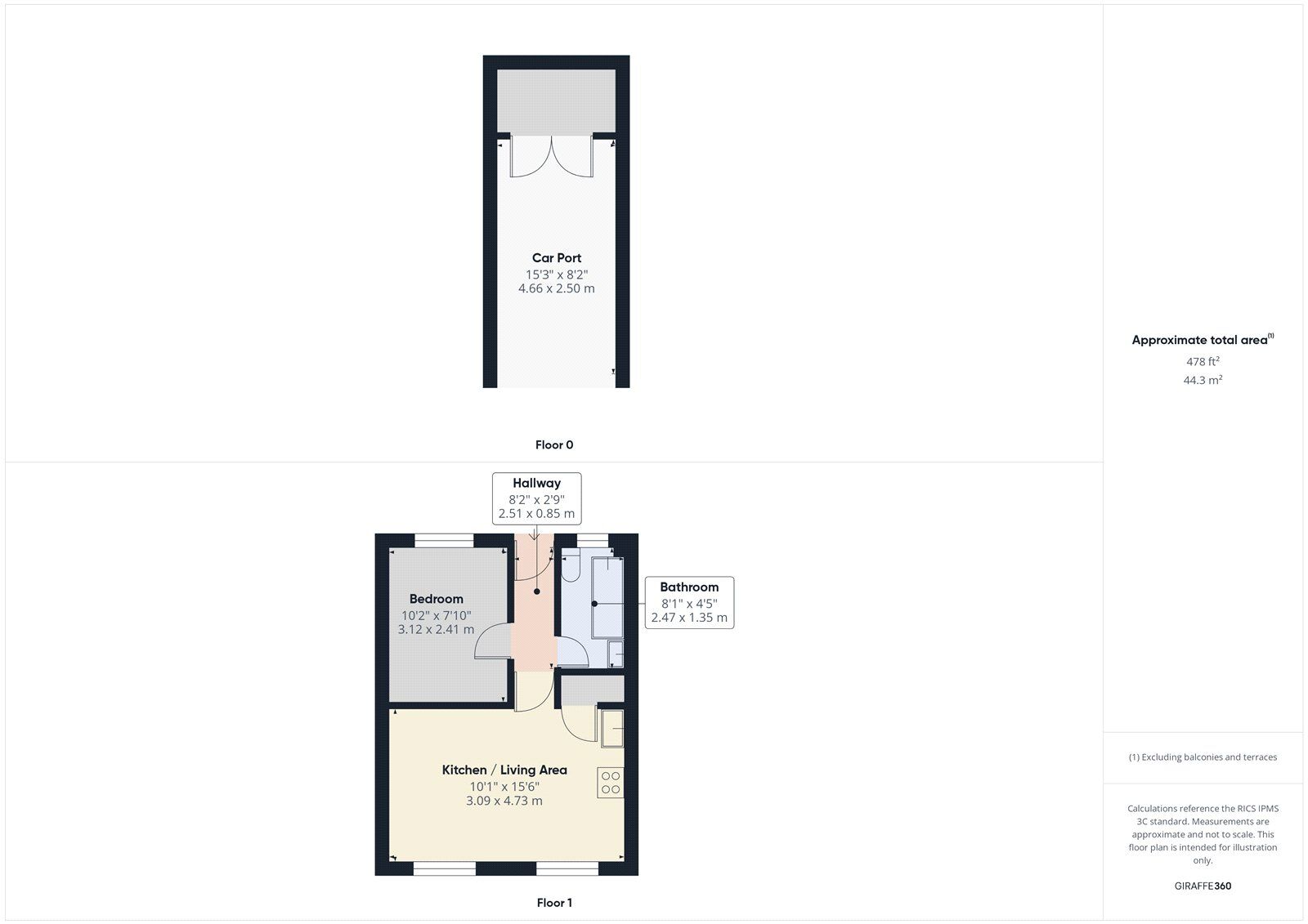 Floorplan of 1 bedroom  Flat to rent, Coombend, Radstock, Somerset, BA3