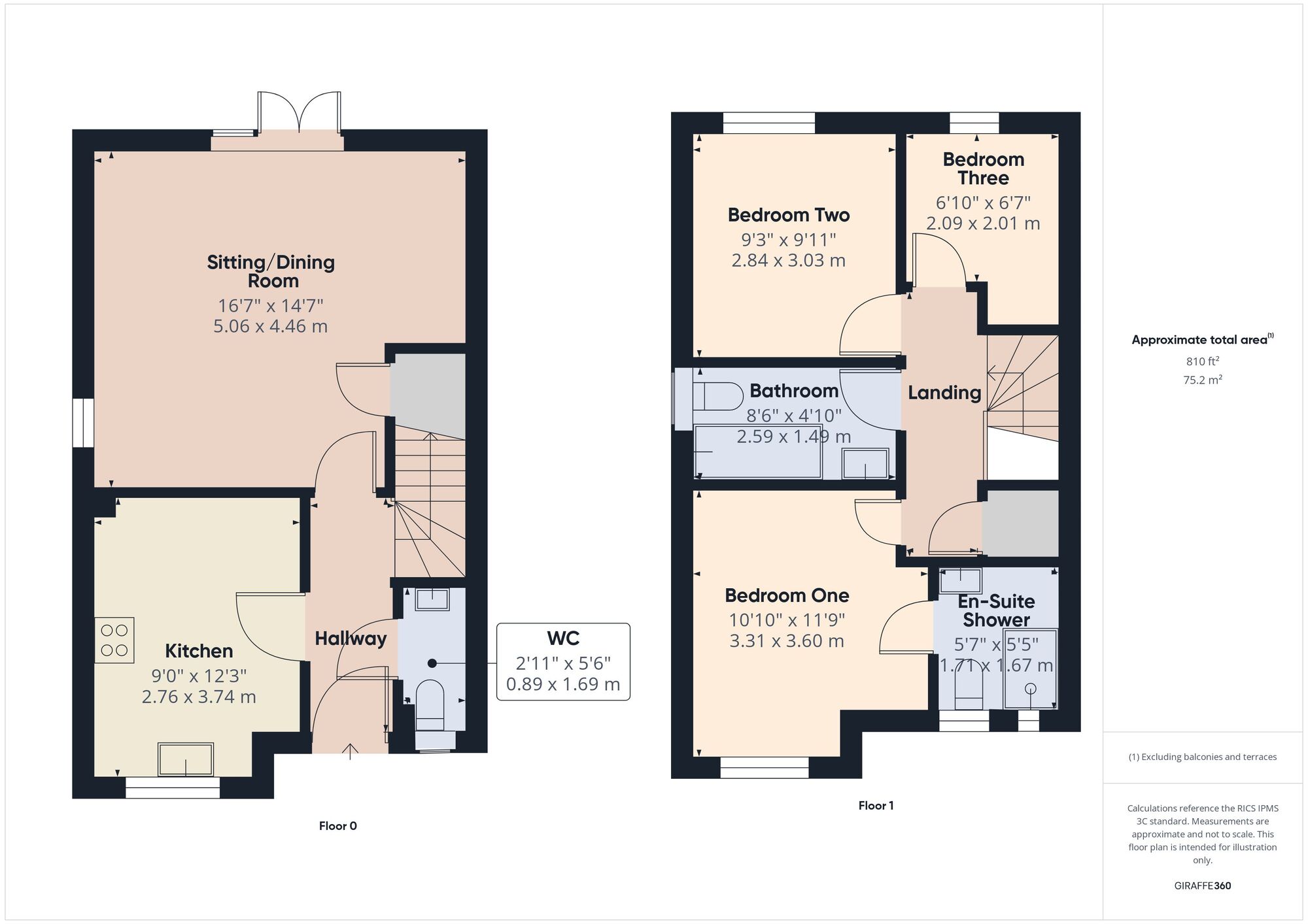 Floorplan of 3 bedroom Semi Detached House for sale, Foxhills Close, Radstock, Somerset, BA3