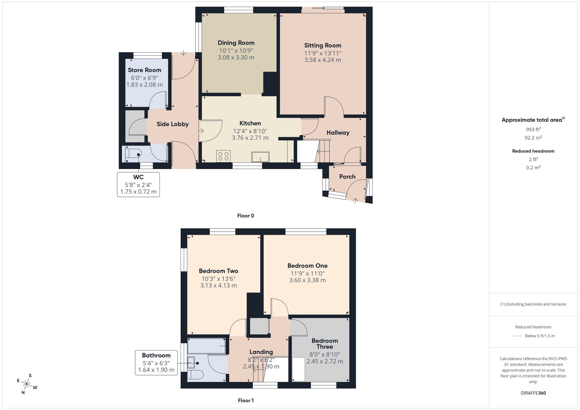 Floorplan of 3 bedroom Semi Detached House for sale, The Daglands, Camerton, Somerset, BA2
