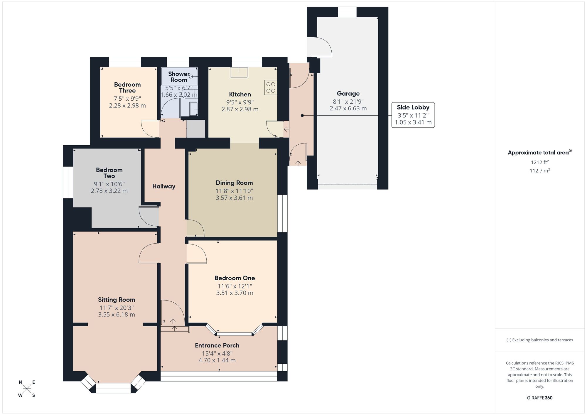 Floorplan of 3 bedroom Detached Bungalow for sale, Wellow Lane, Peasedown St. John, Somerset, BA2