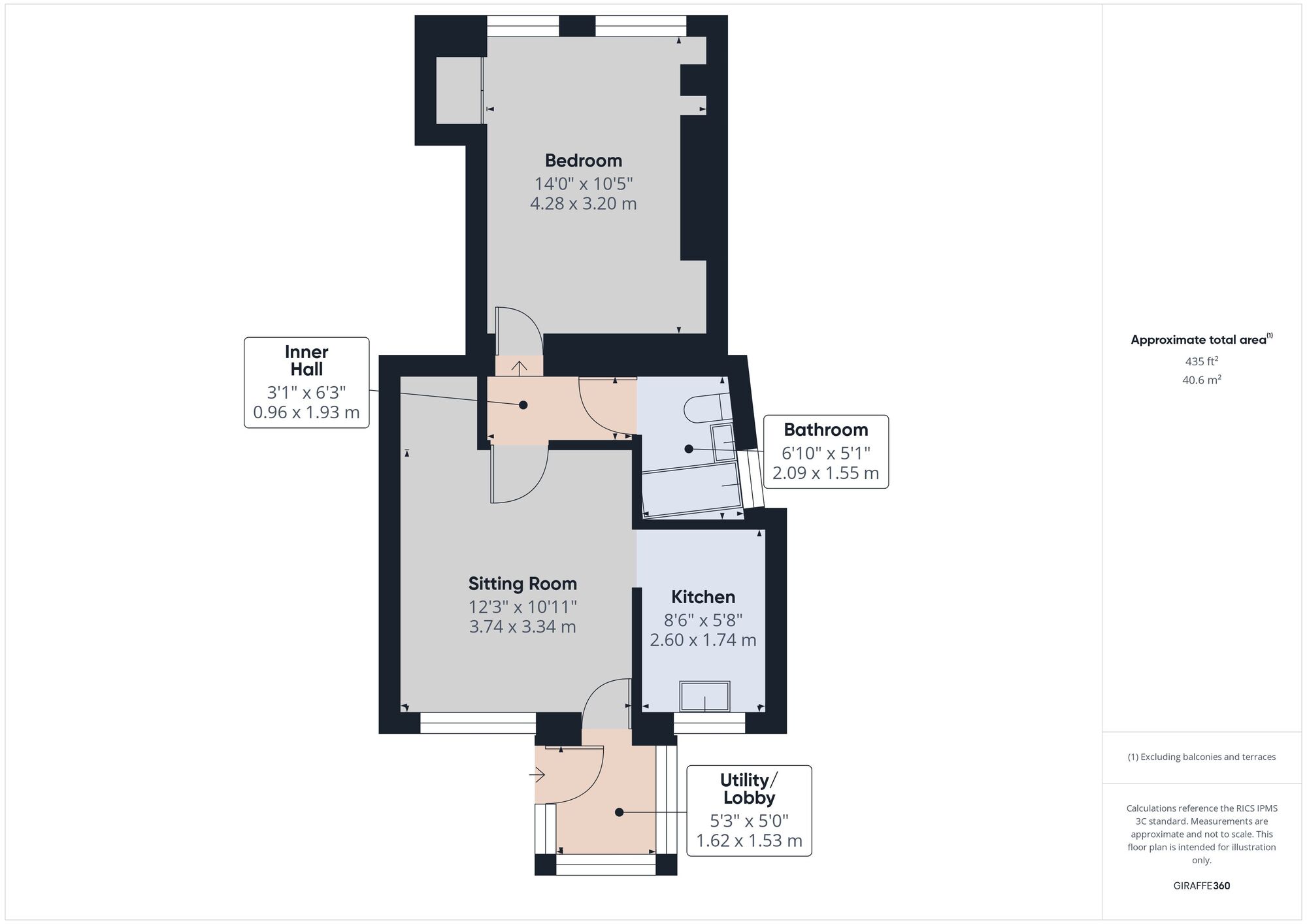 Floorplan of 1 bedroom  Flat for sale, The Street, Chew Stoke, Somerset, BS40