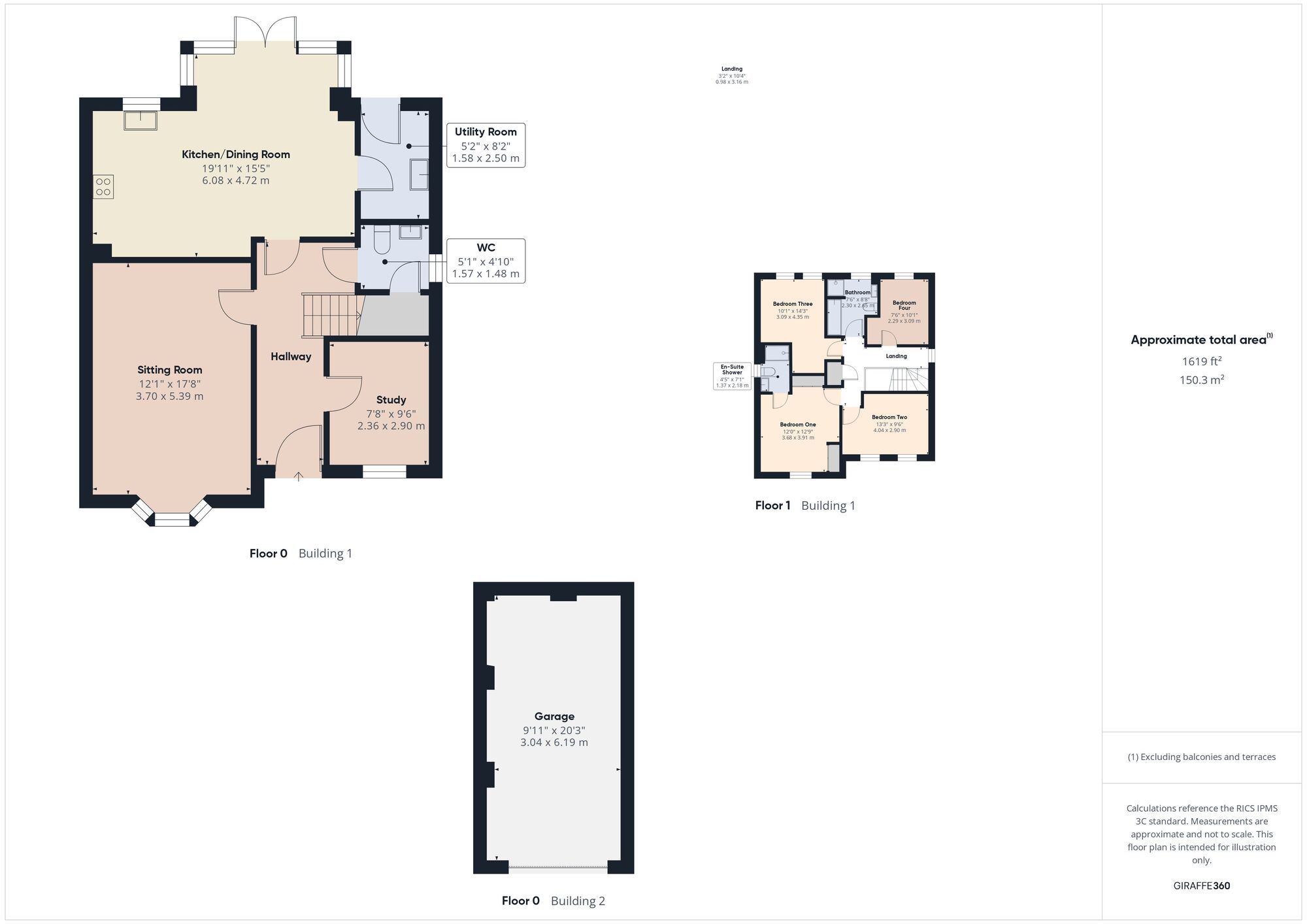 Floorplan of 4 bedroom Detached House for sale, Brandown Close, Temple Cloud, Somerset, BS39
