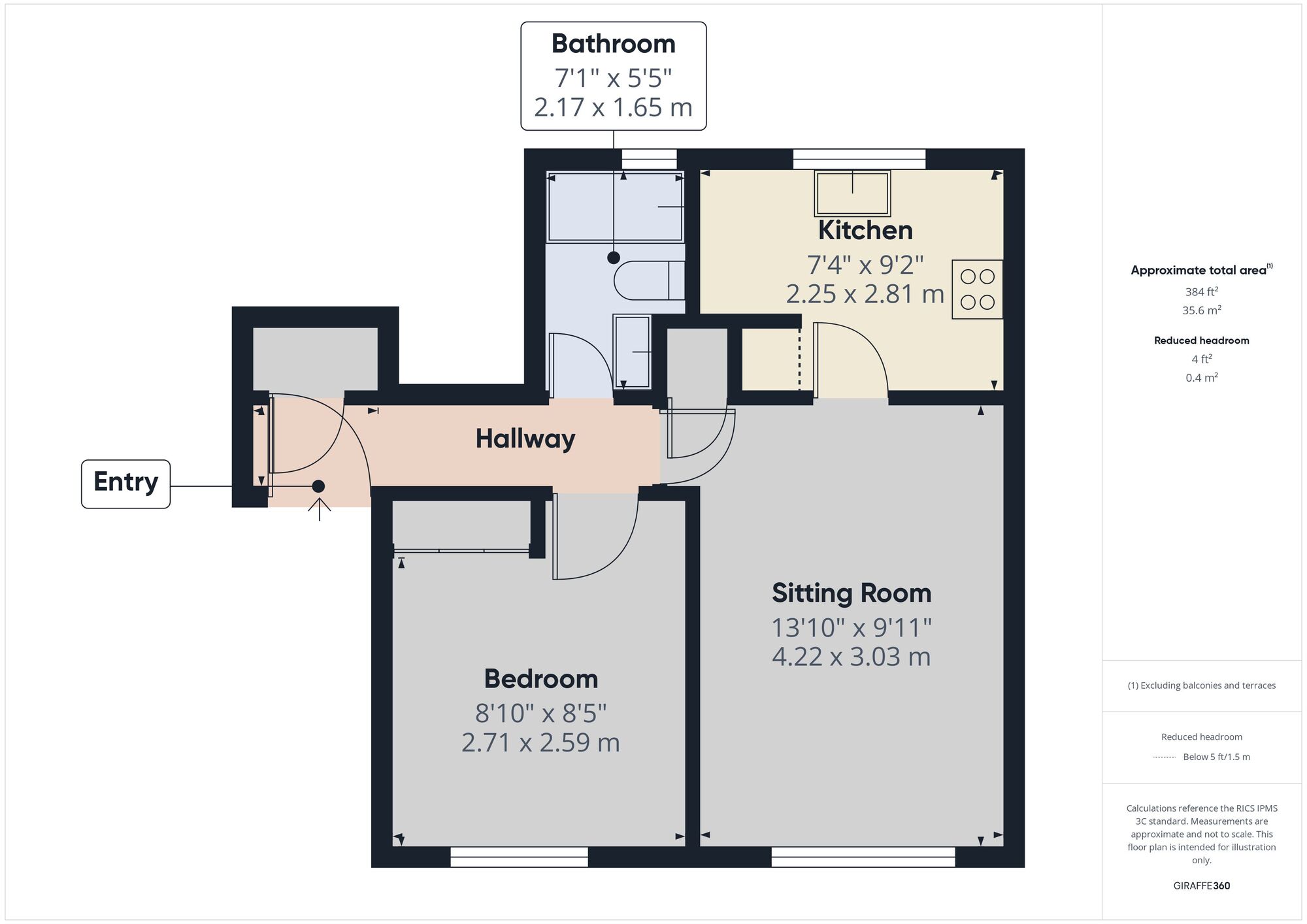 Floorplan of 1 bedroom  Flat to rent, Lincott View, Peasedown St. John, Somerset, BA2