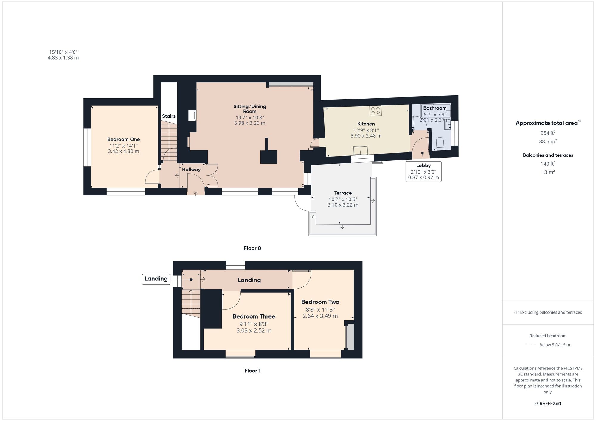 Floorplan of 3 bedroom Detached House for sale, Frome Old Road, Radstock, Somerset, BA3