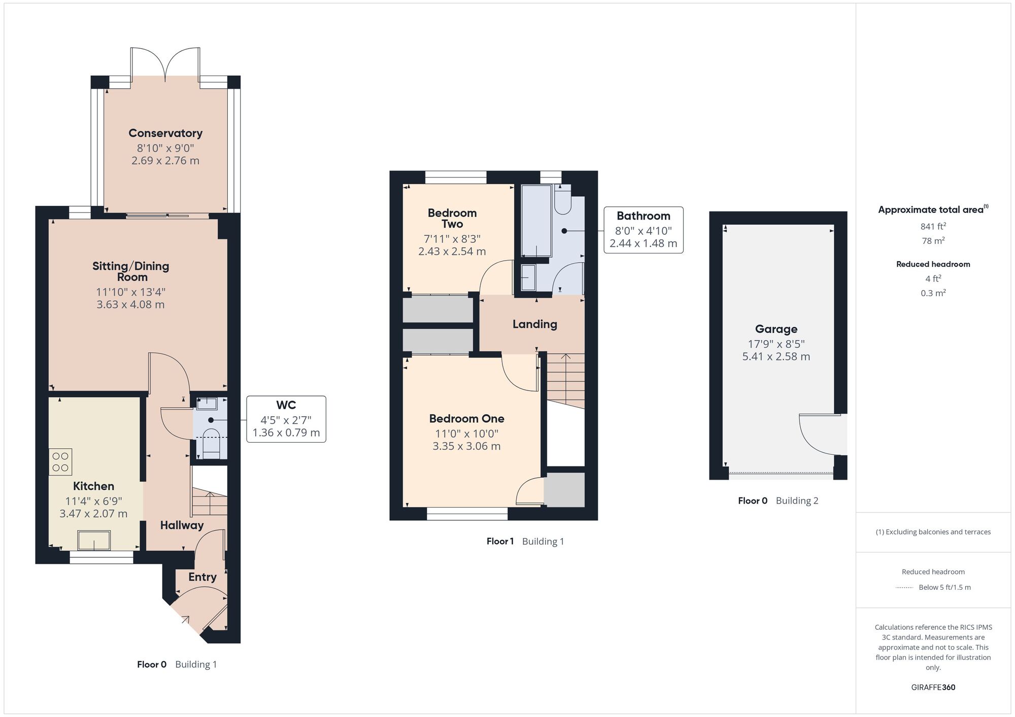 Floorplan of 2 bedroom Semi Detached House for sale, Hazel Grove, Westfield, Somerset, BA3