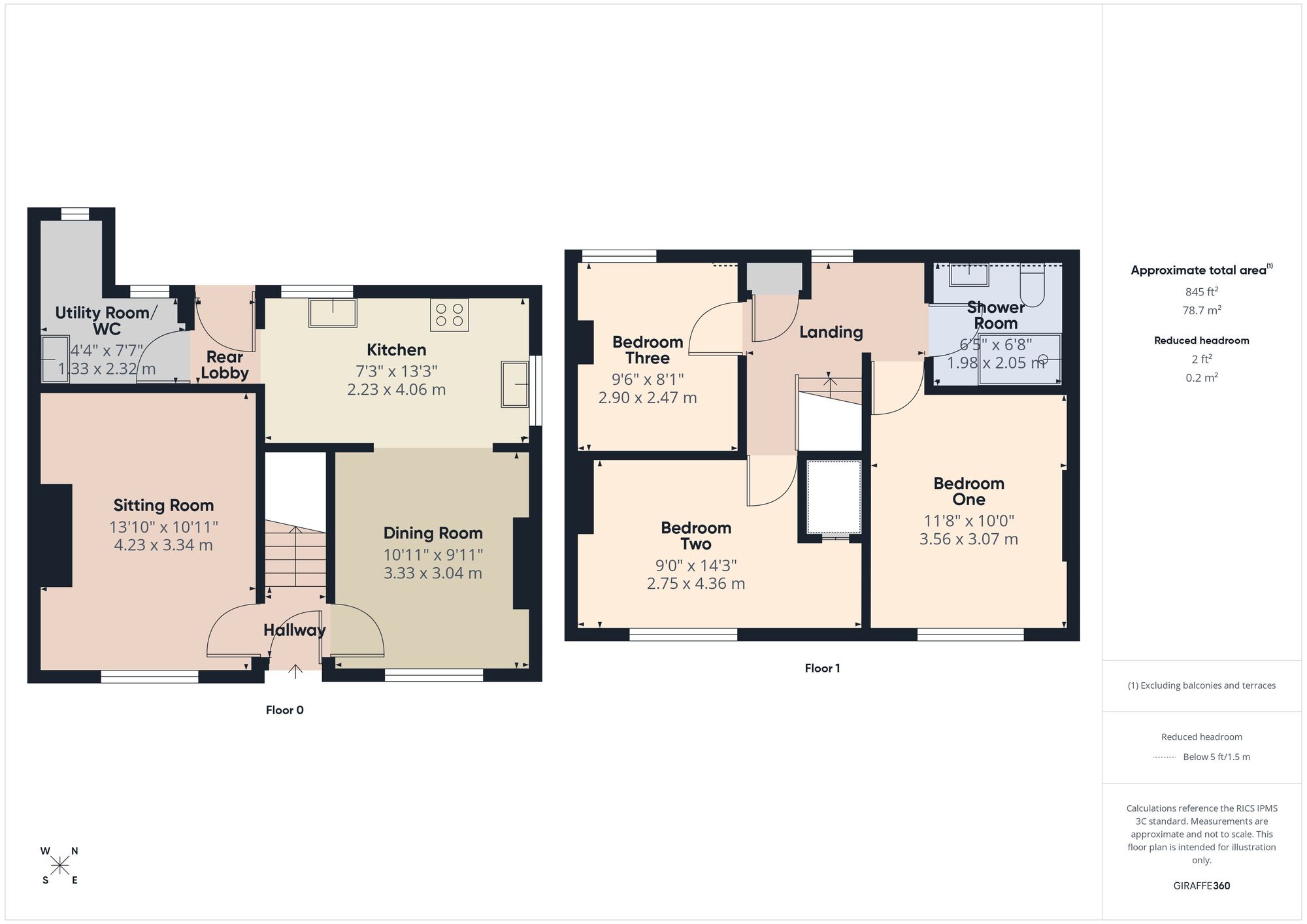 Floorplan of 3 bedroom Semi Detached House for sale, Clandown Road, Paulton, Somerset, BS39