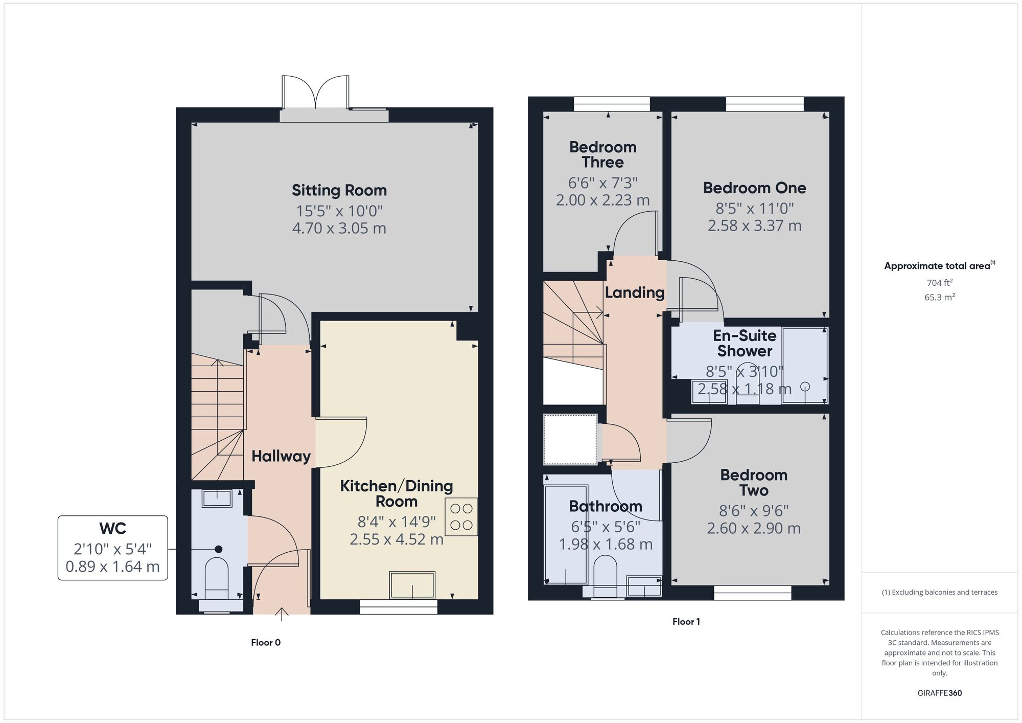 Floorplan of 3 bedroom Semi Detached House for sale, Nelson Ward Drive, Radstock, Somerset, BA3